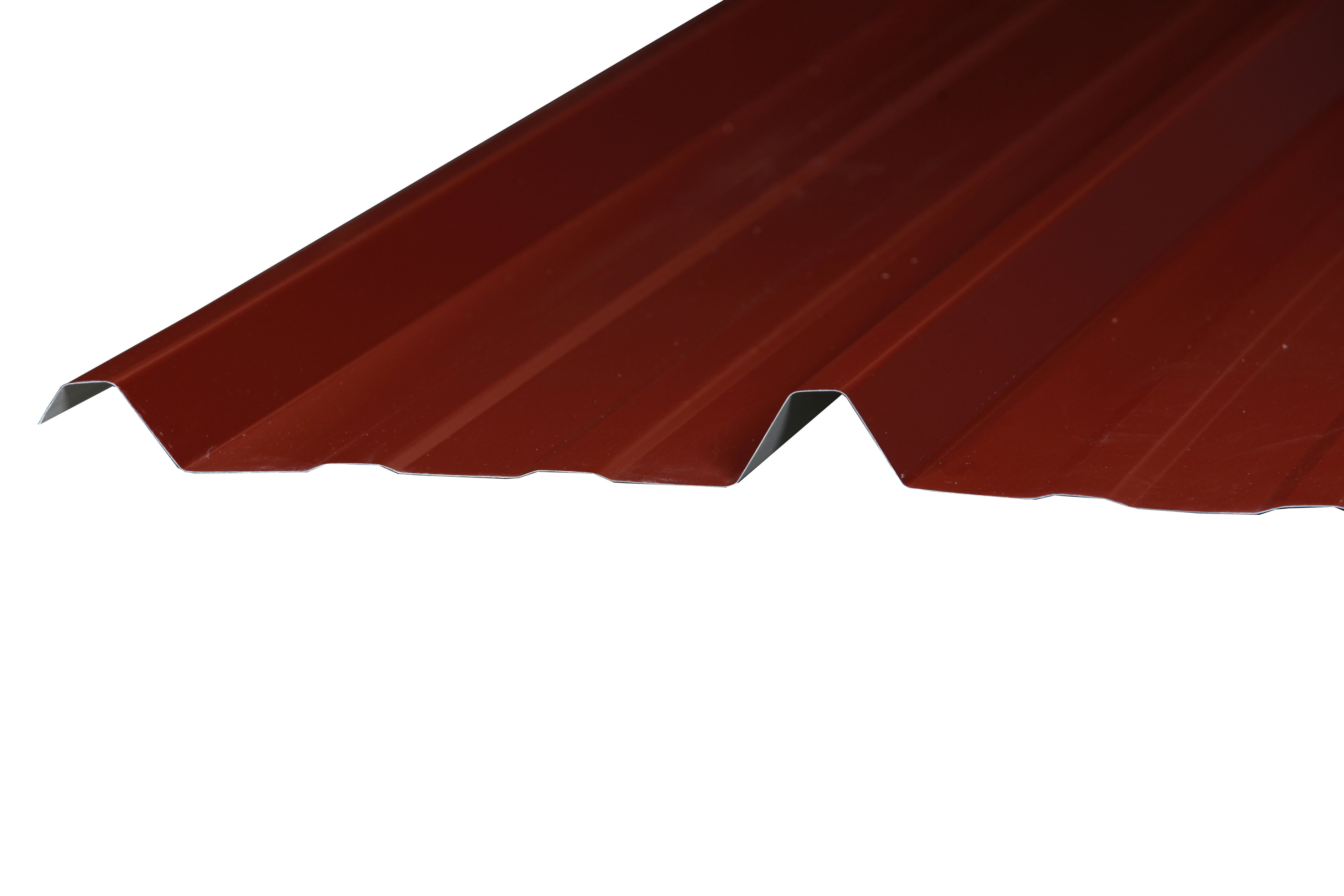 Plaque de couverture, nervuré rouge, l.105 x L.200 cm, H.45 mm, Ep.0.5 mm - 2