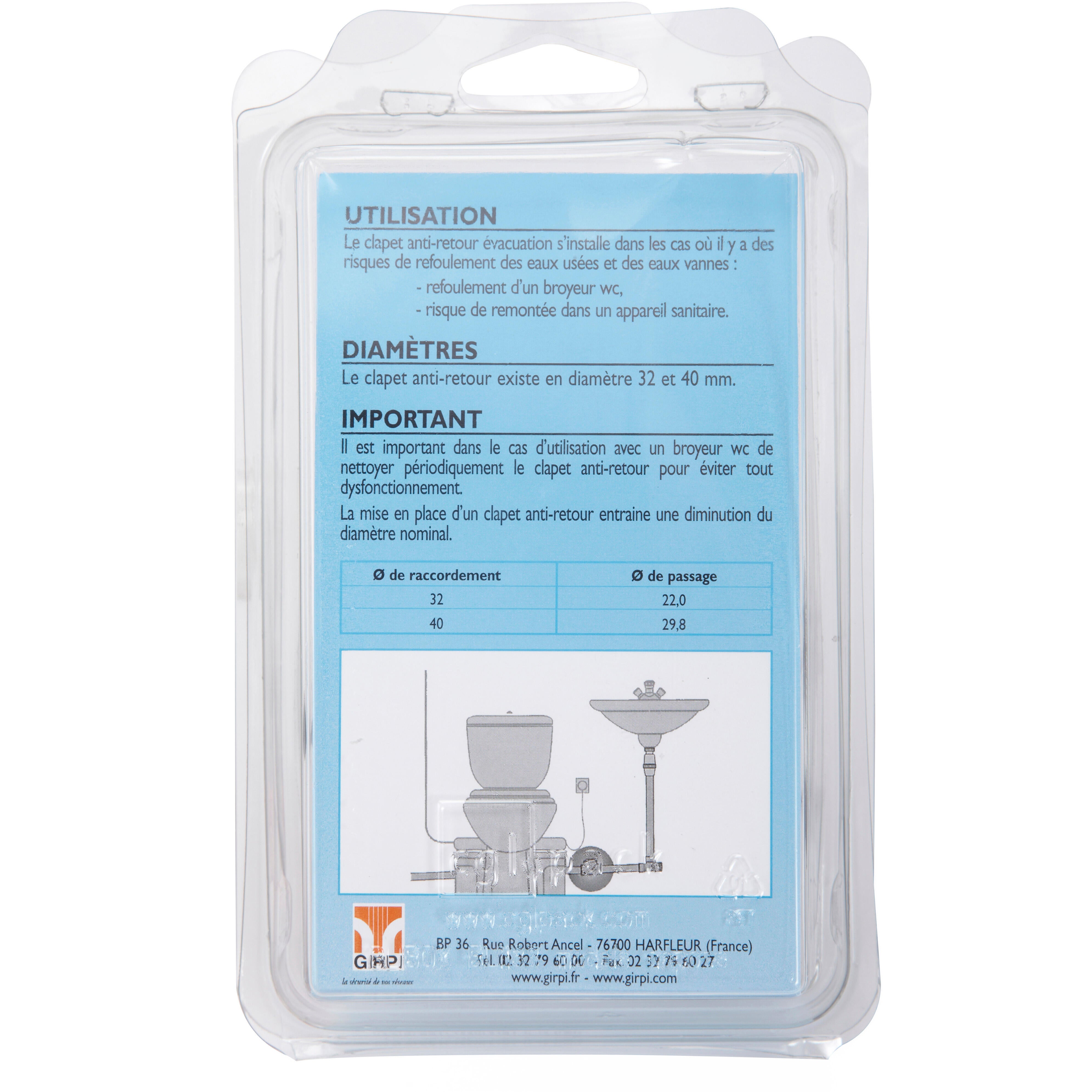 Clapet antiretour en pvc à coller, femelle / femelle, D.32 - 2