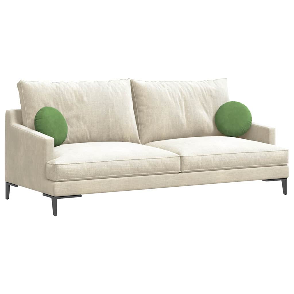 Cojines de asiento, 2 unidades, verde claro, Ø 40 x 13 cm, terciopelo - 3