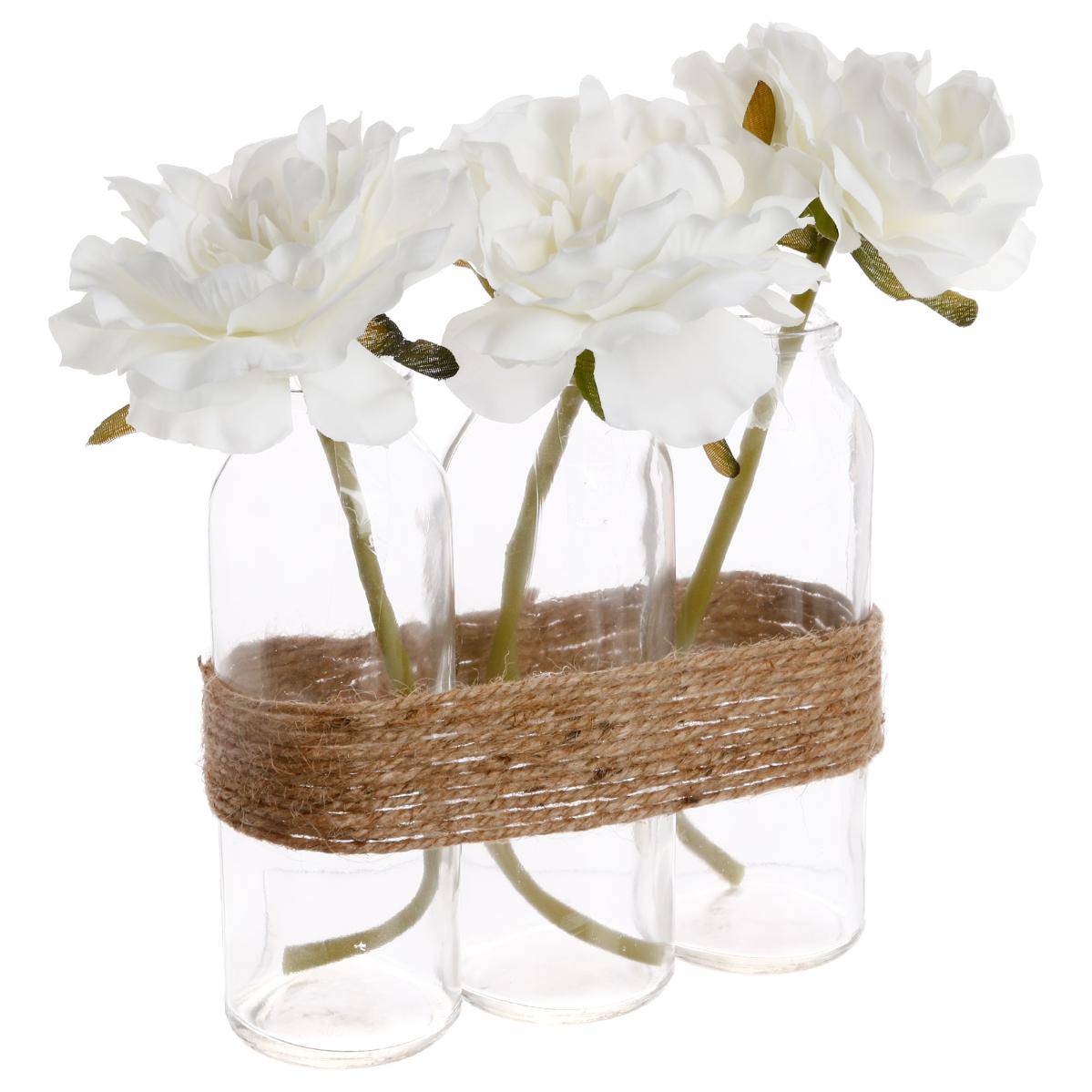 Vaso In Vetro Su Piede Atmosphera | H 24,5 Cm | Trasparente Per Decorazione E Fiori