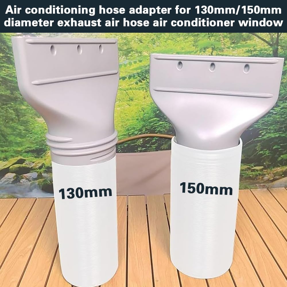Adaptateur plat pour tuyau d'évacuation de climatisation - 130 mm/150 mm -Pour fenêtres, accessoires pour climatisation mobile, extraction,sèche-linge - 4