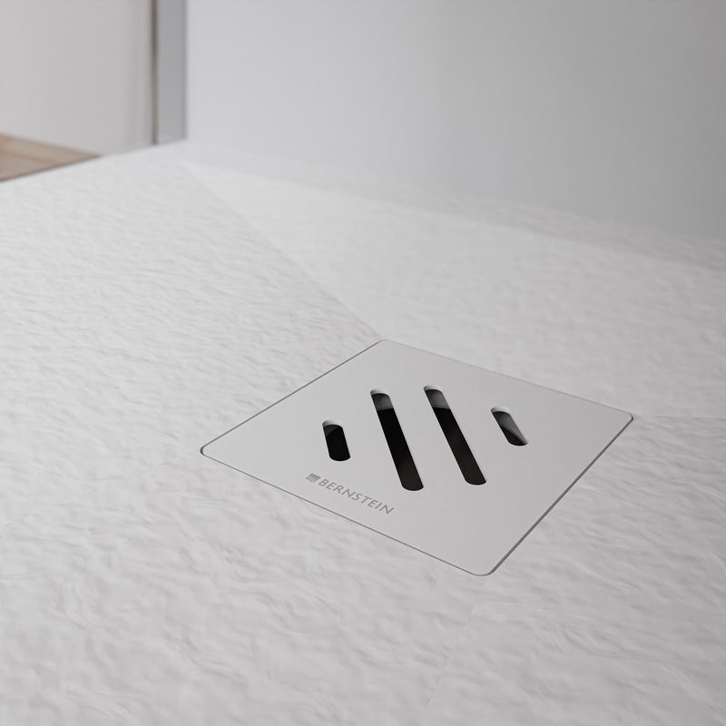 Bernstein brodzik płaski VIREO odlew mineralny 140x100 biały mat