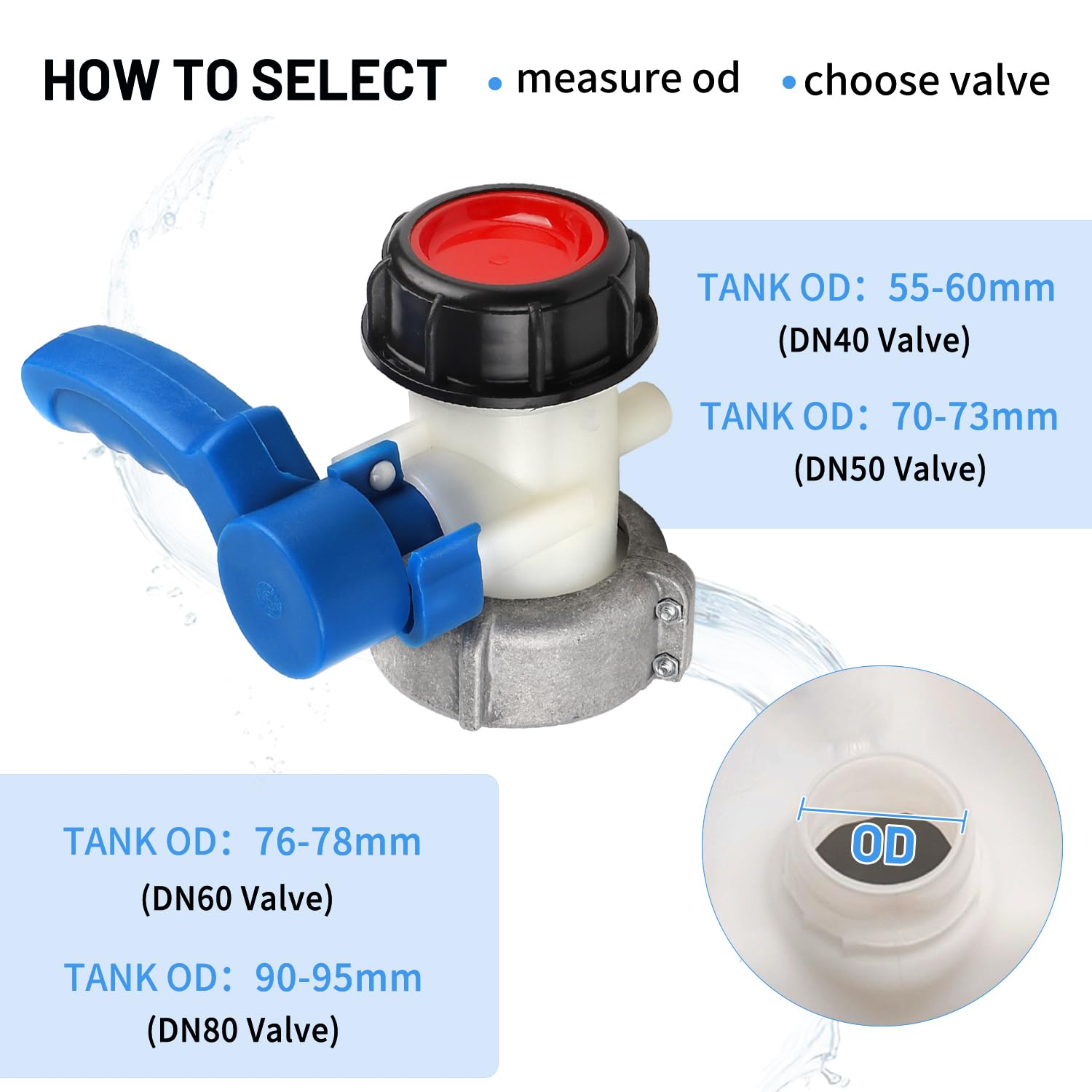 Robinet Cuve 1000L Adaptateur Cuve 1000L DN50 (75mm) Raccord Cuve IBC ...