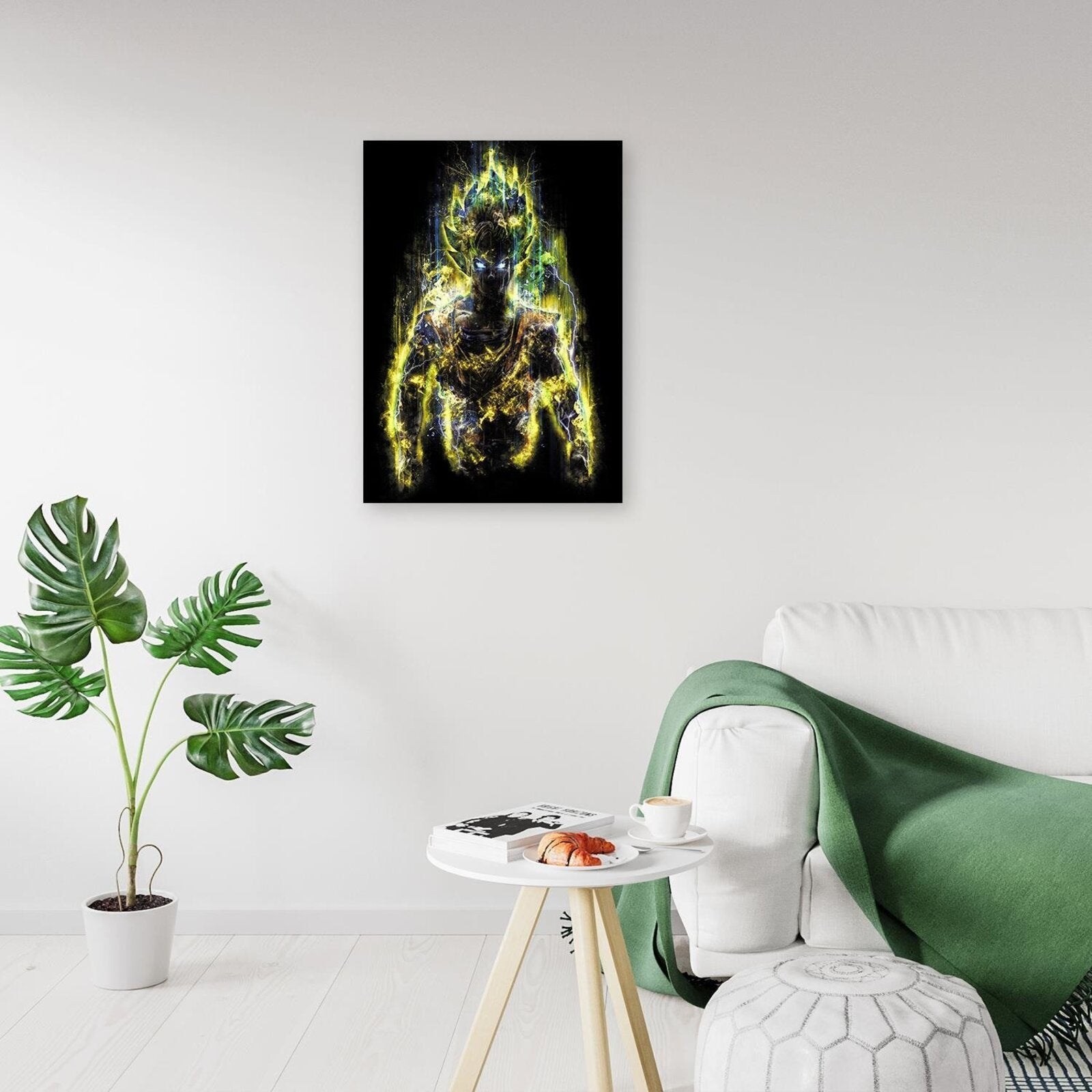 Tableau bois Dragon Ball Super Saiyan Son Goku III - 80 x 120 cm - 3