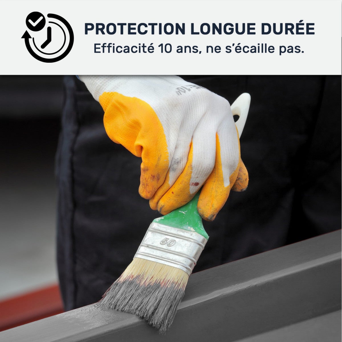 Peinture galva zinc toiture gouttière : Arcalaque 301. Gris Anthracite - RAL 7016 - 0.5 L - ARCANE INDUSTRIES - 3