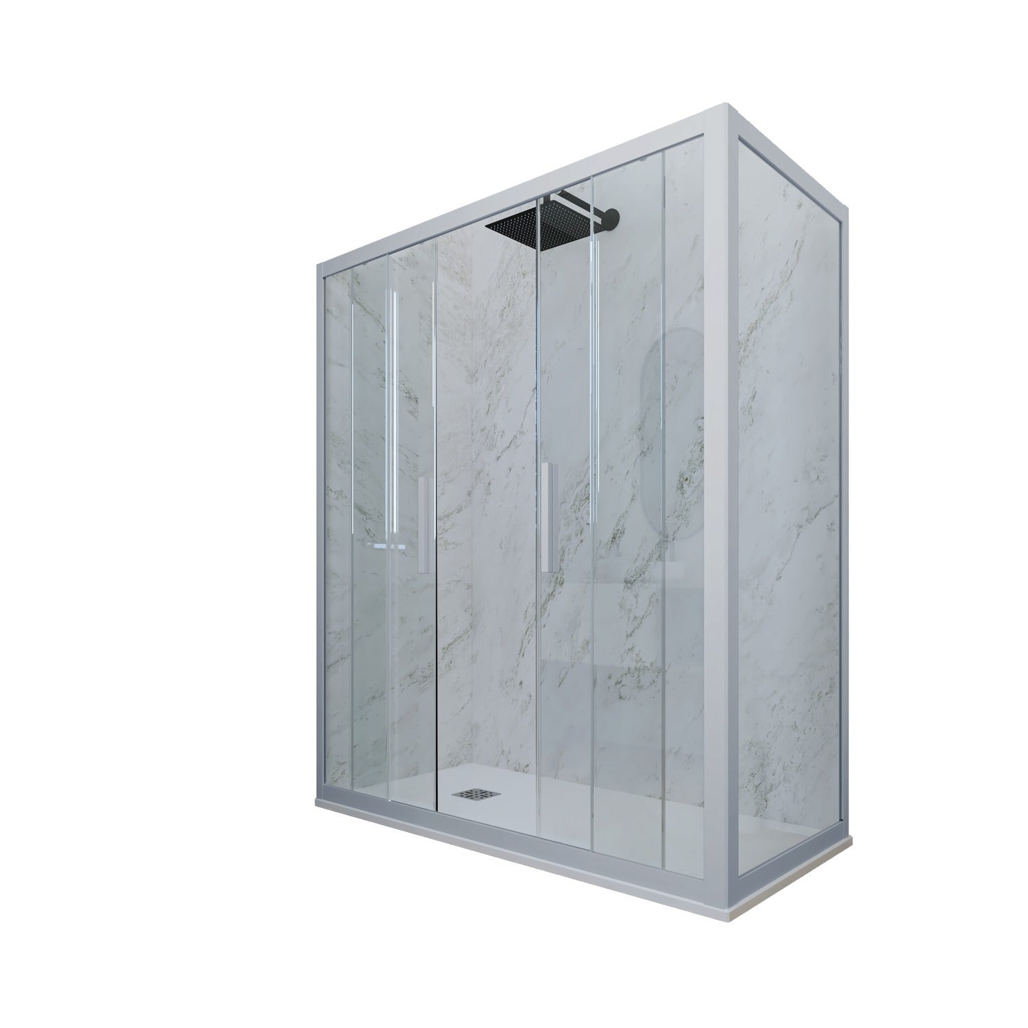 Pare baignoire 70x160CM H150 en Plastique pvc modèle Santorini avec l