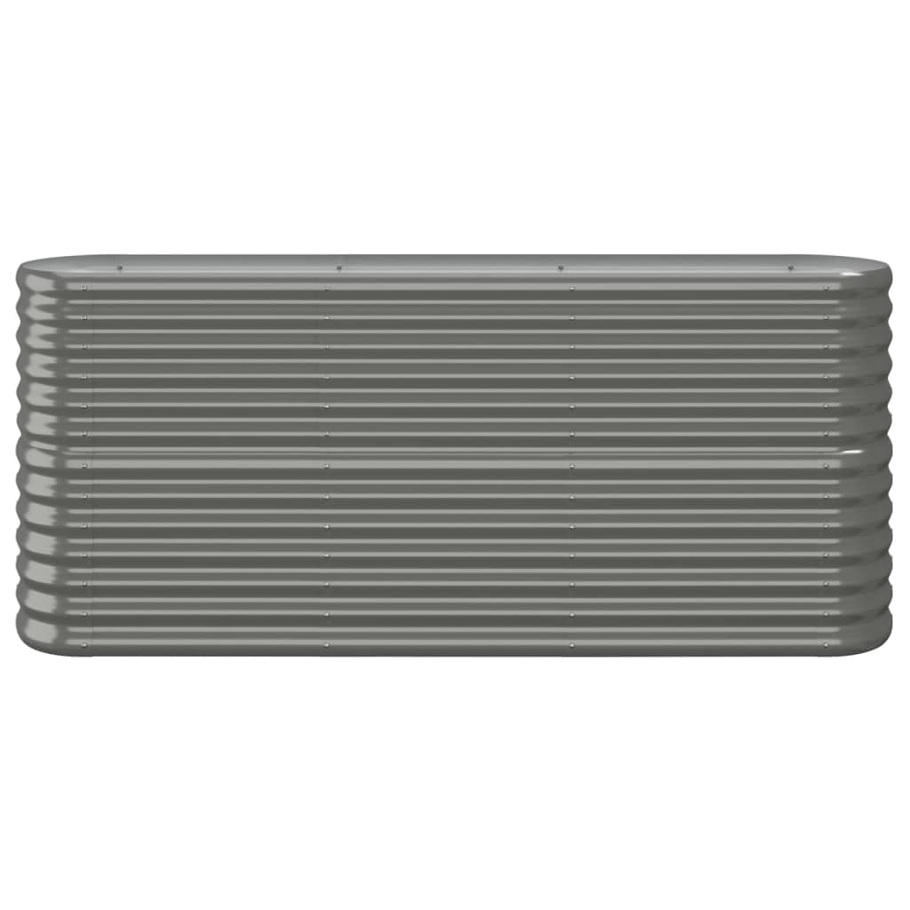 Maison Exclusive - Lit surélevé de jardin Acier galvanisé 152x40x68 cm gris - 3