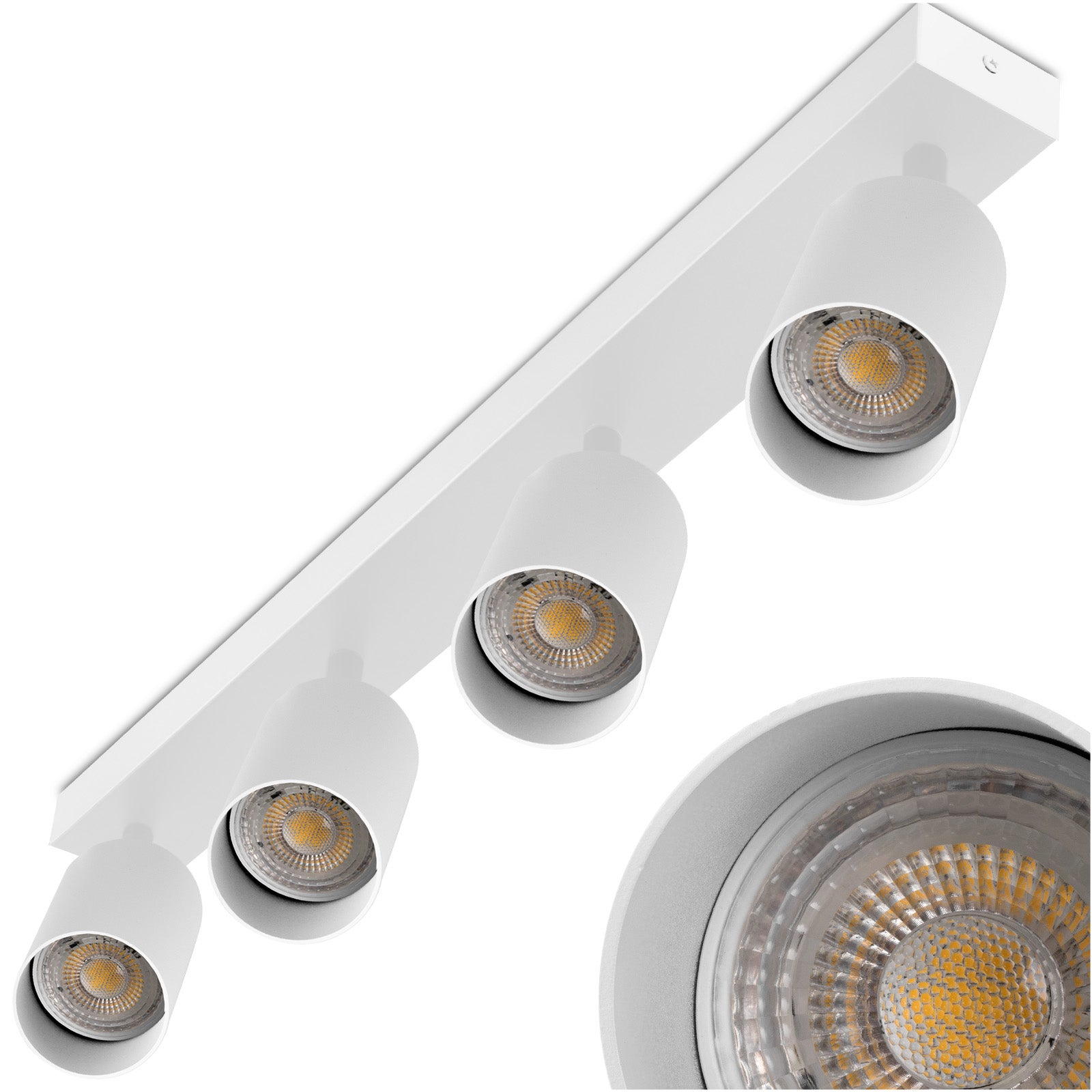 Lampa Sufitowa Lumiled Spot Tuba Reflektor Oprawa Halogenowa 4x GU10