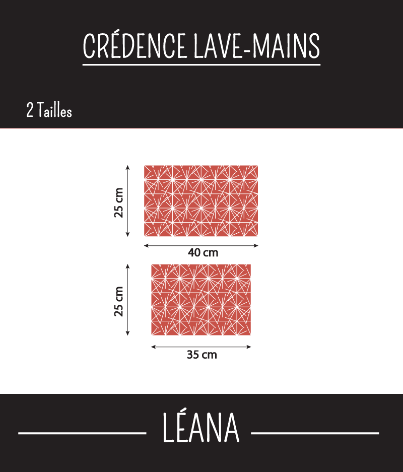 Crédence adhésive Lave-mains LEANA 35 cm x 25 cm Ma Nouvelle Déco - 2