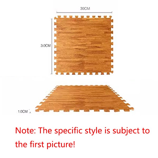 Tappetino in schiuma con venature del legno 10 pezzi, piastrelle in schiuma EVA - Grana del legno grigio - 30 * 30 * 1 cm - 2