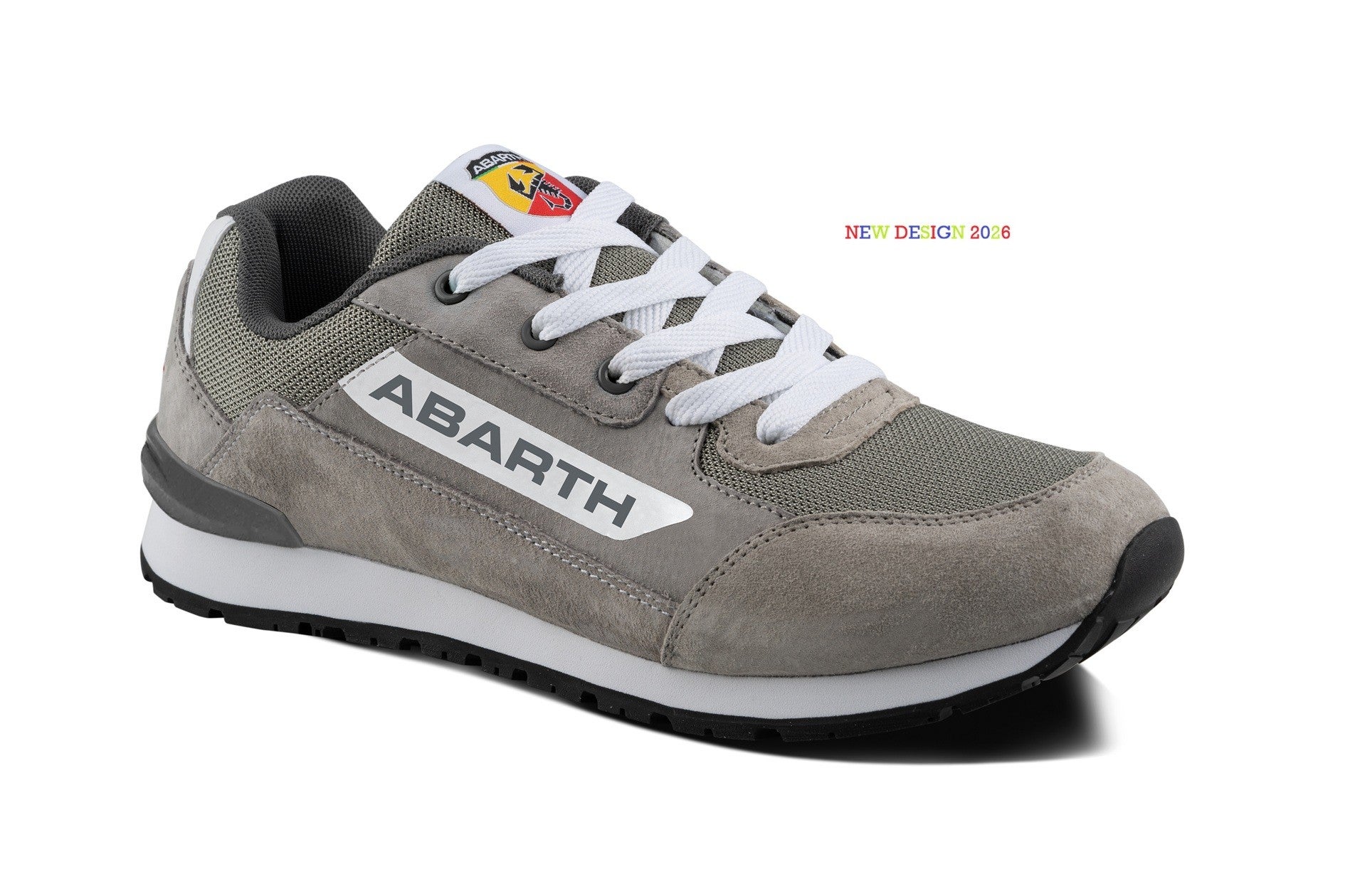 Zapato De Seguridad ABARTH 595 S3S – Gris Carbón – Piel Ante Y Mesh – Puntera De Fibra De Vidrio – Plantilla Antiperforación – Resistente 300°C – EN ISO 20345
