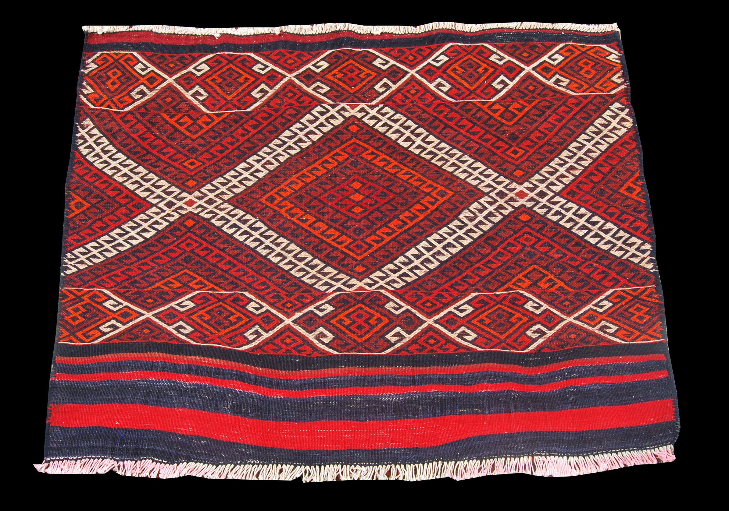 Oryginalny ręcznie tkany kilim/dywan z certyfikatem autentyczności 119x89cm GALLERIAFARAH1970