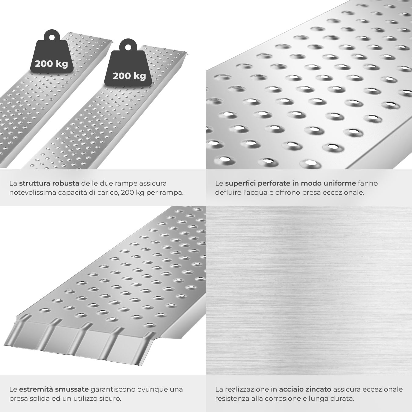 TECTAKE Rampas de carga Kit de 2 - 4
