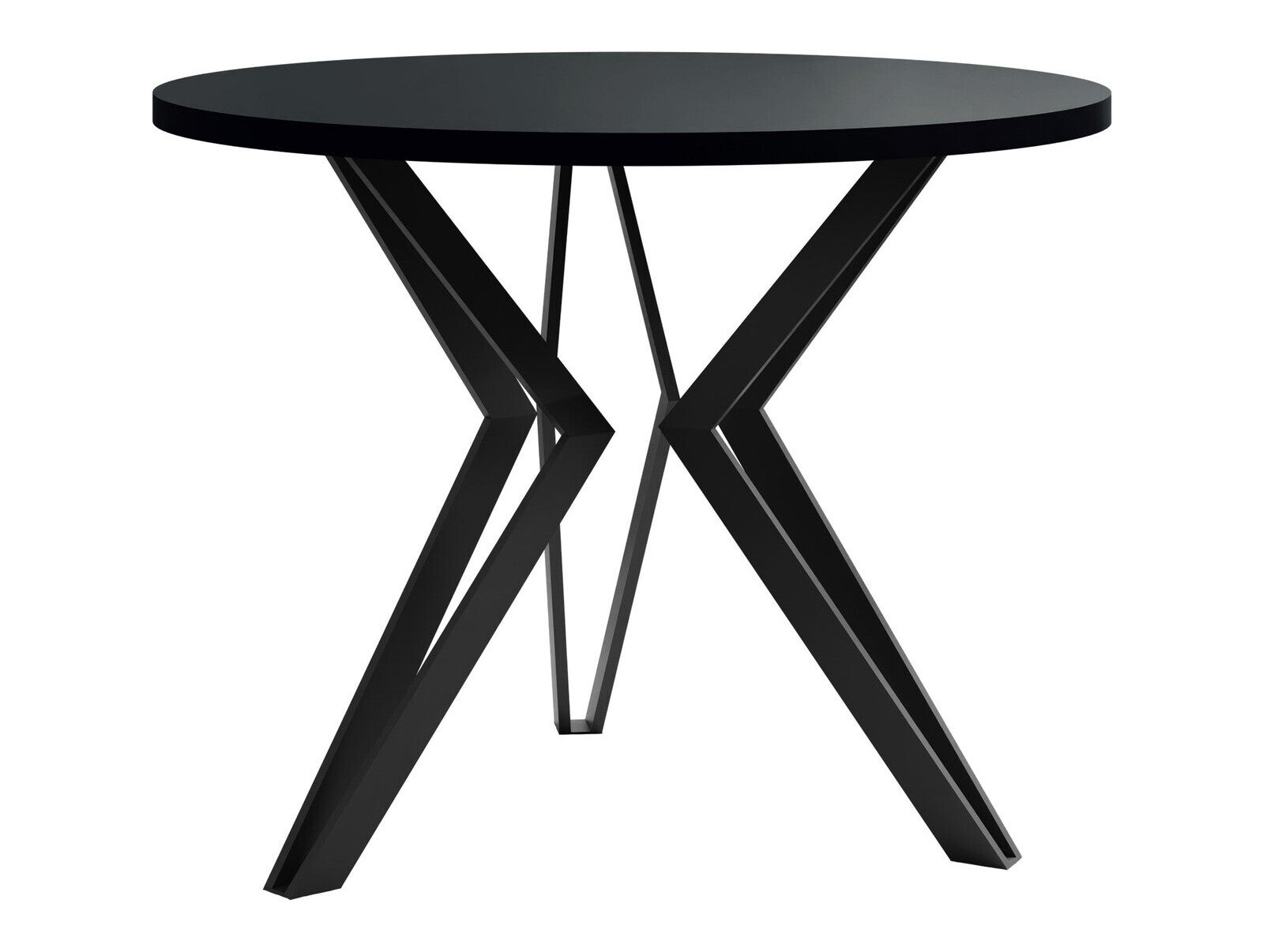 Tavolino rotondo, diametro 100 cm, altezza 40 cm, piano in MDF