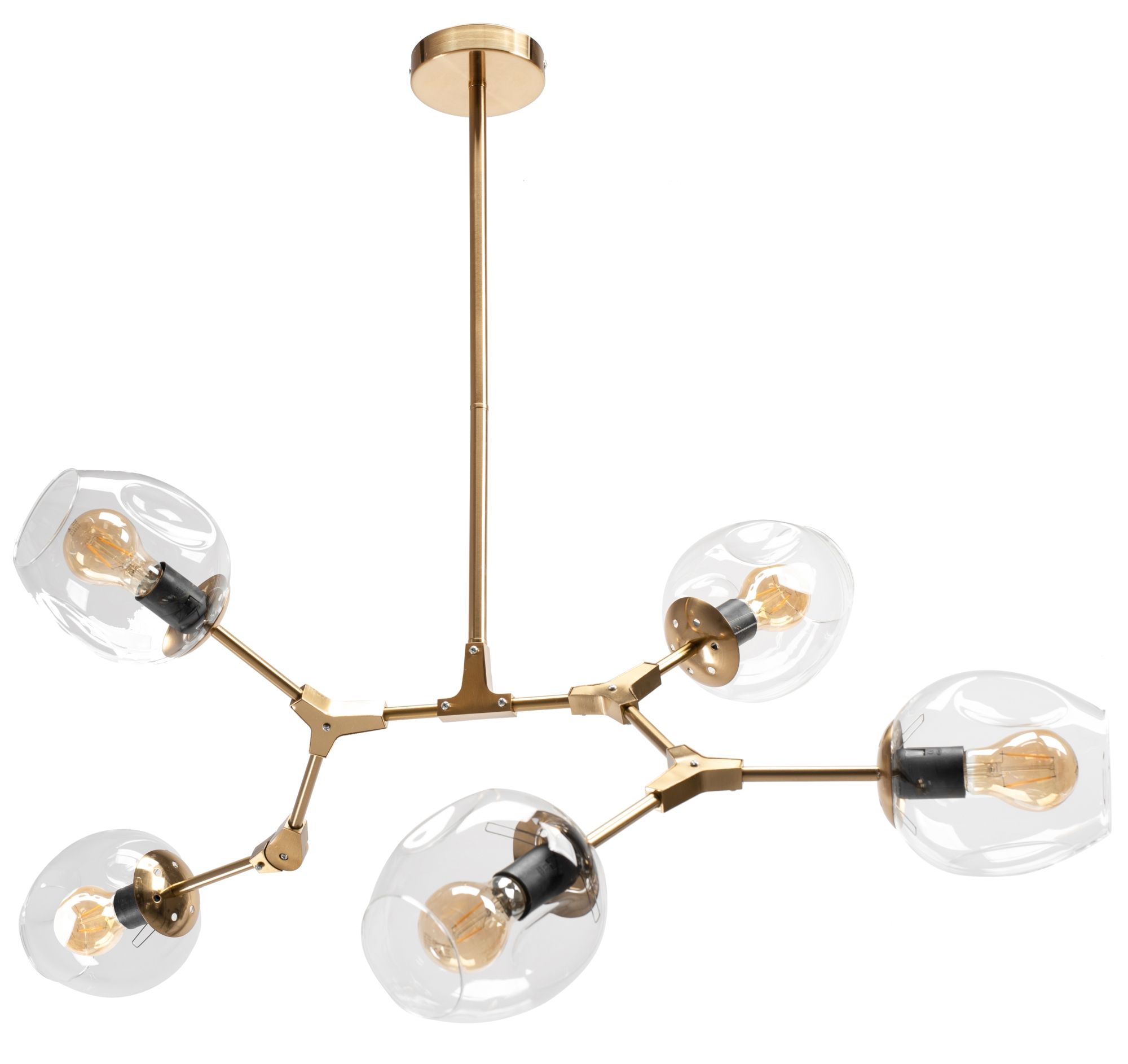 Lampa Sufitowa Wisząca Toolight App506-5C Złoty