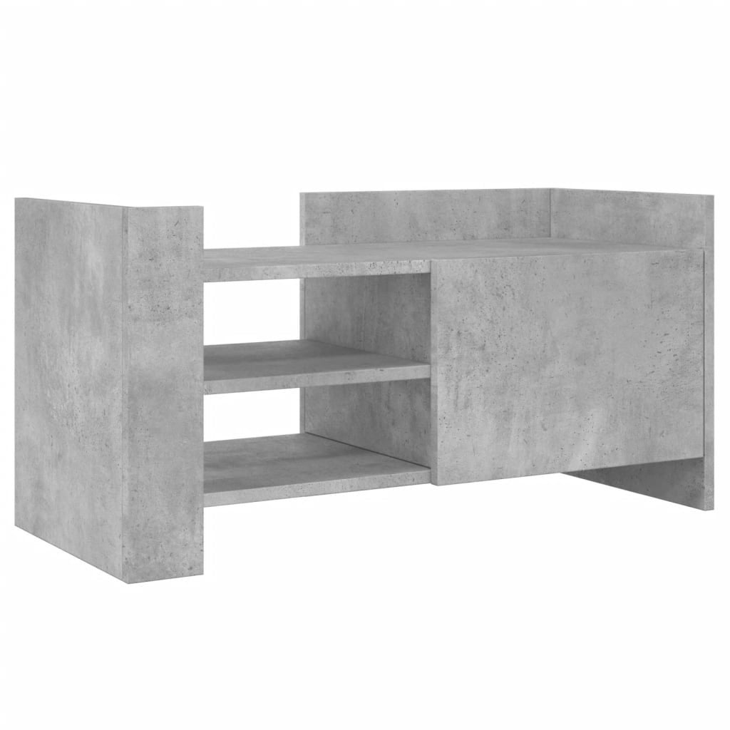 Mobile TV Grigio Cemento 152x113cm - Legno Multistrato Con Montaggio A Parete