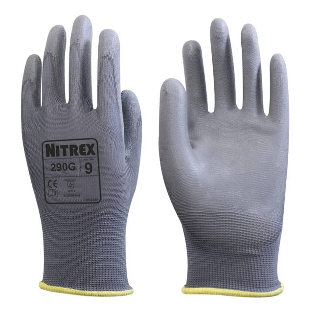 NITReX 275RP 5 Paia Di Guanti di Protezione Sul Lavoro, Palmo Rivestito in Nitrile Sabbioso, Guanti Touchscreen Resistenti Al Taglio, Sostenibili, Taglia 6, extra Small NITReX 275RP 5 Paia Di Guanti di Protezione Sul Lavoro, Palmo Rivestito in Nitrile Sabbioso, Guanti Touchscreen Resistenti Al Taglio, Sostenibili, Taglia 6, extra Small