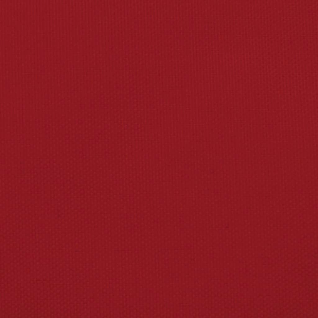 Trójkątny żagiel przeciwsłoneczny z czerwonej tkaniny Oxford, 5 x 6 x 6 m, do ogrodu, tarasu lub balkonu
