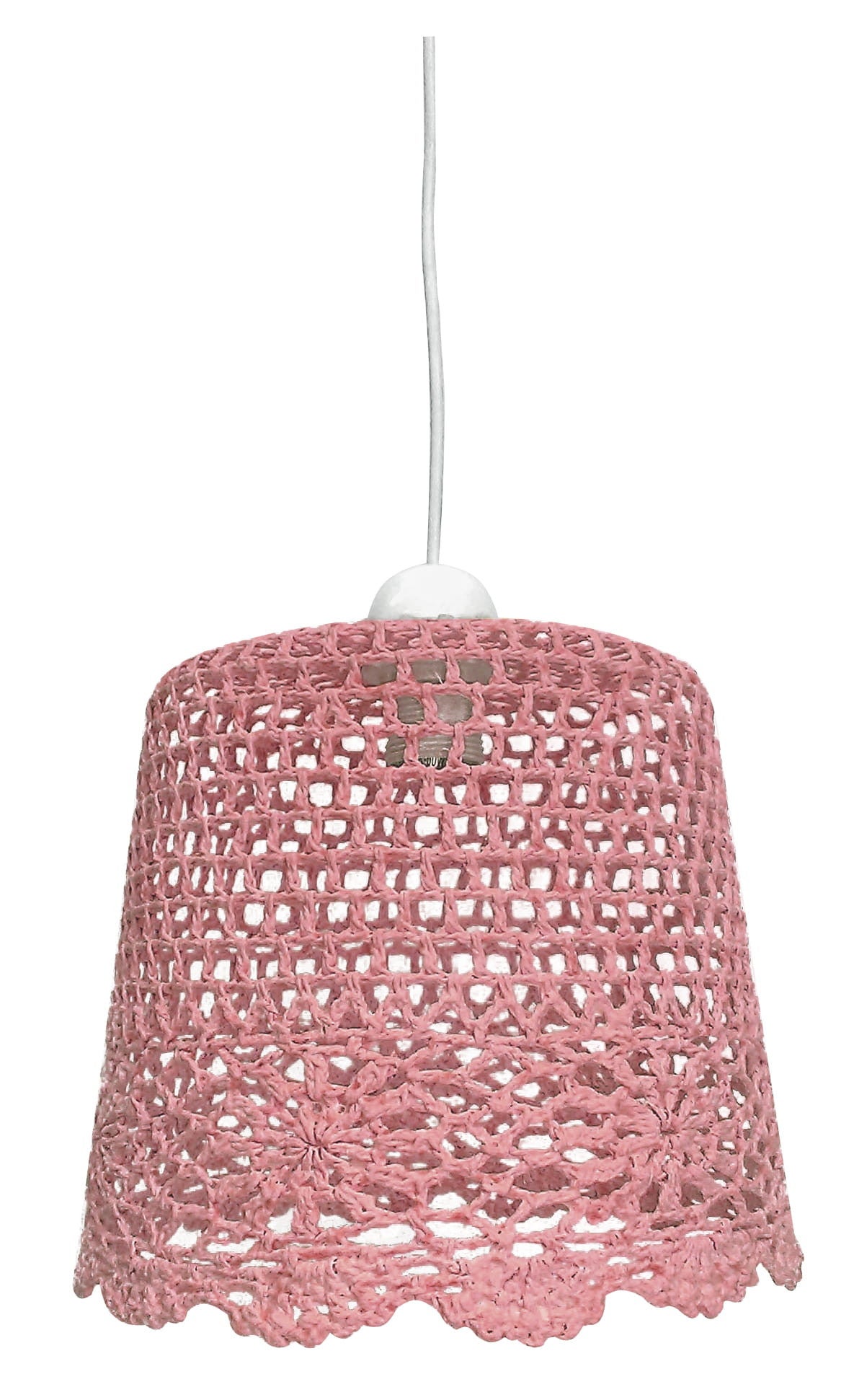 Lampa sufitowa Nonna biało-różowa 1xE27x60W wym: 100 x 27 x 27 cm tkanina Candellux
