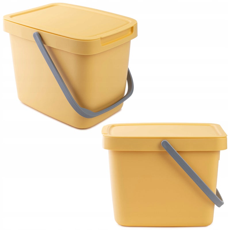 KOSZ NA ŚMIECI POJEMNIK NA ODPADY BIO 6L KOMPOSTOWNIK KUCHENNY Z POKRYWĄ