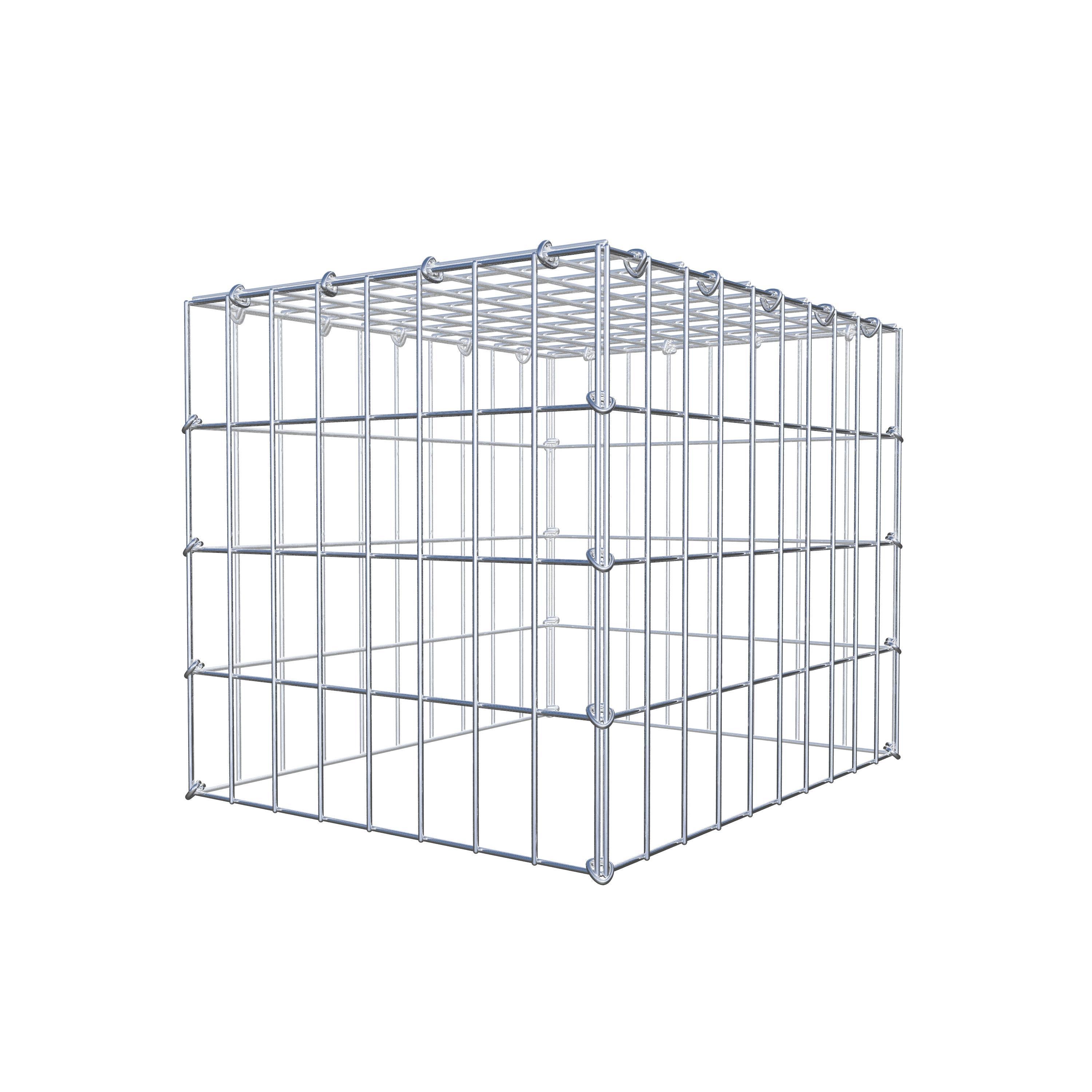 Gavión para apilar en acero galvanizado 50x40x40cm (LxAxP), malla 5 x 10cm, Anillo en C, sin rejilla inferior - 6