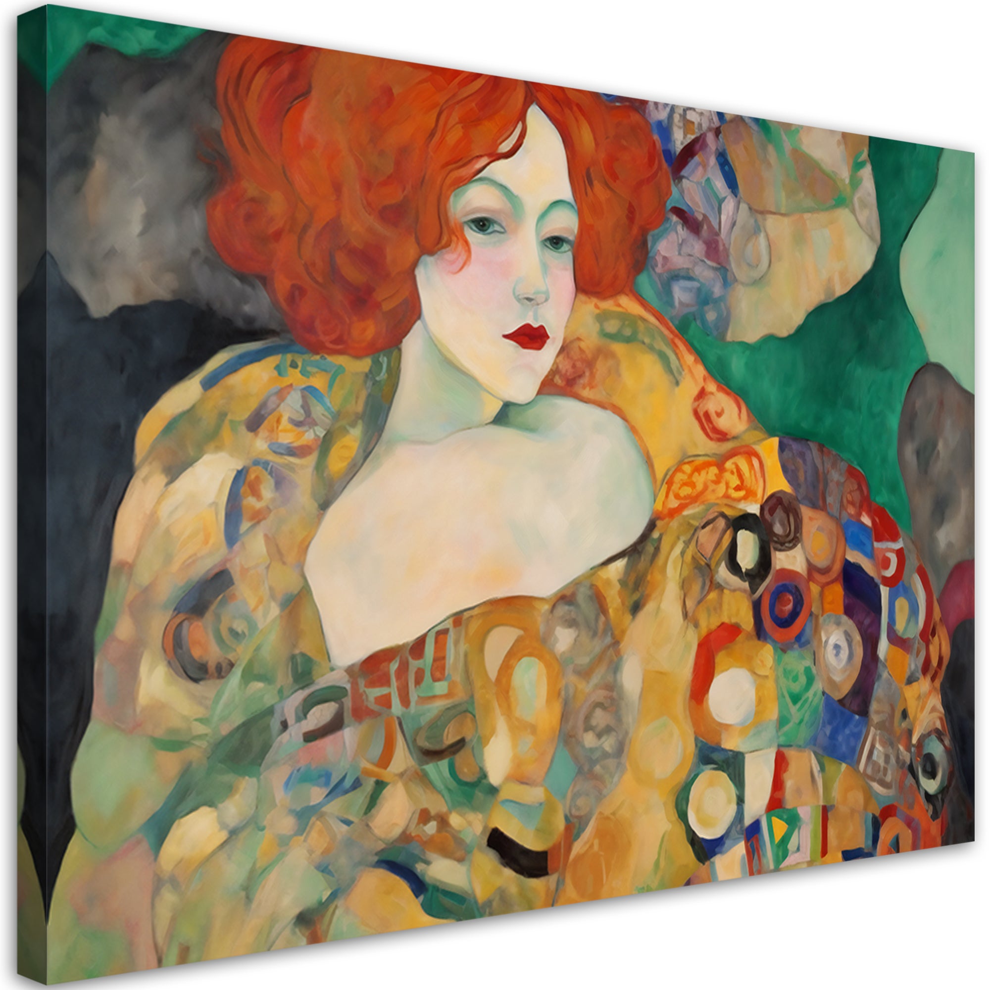 Obraz na płótnie, Rudowłosa kobieta - G. Klimt 100x70