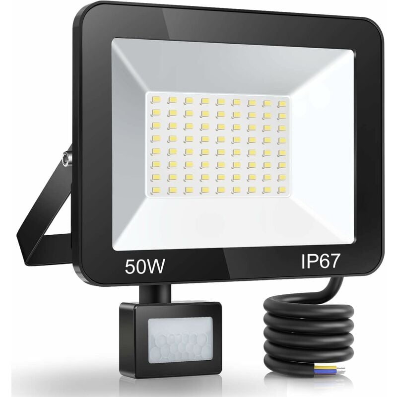 50W Projecteur LED Extérieur avec Détecteur de Mouvement IP66 Étanche — free download