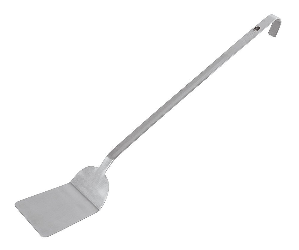 Paderno Raschia da Cucina Rettangolare Multiuso Inox 18/10, Manico in Polipropilene Nero-15 x 7