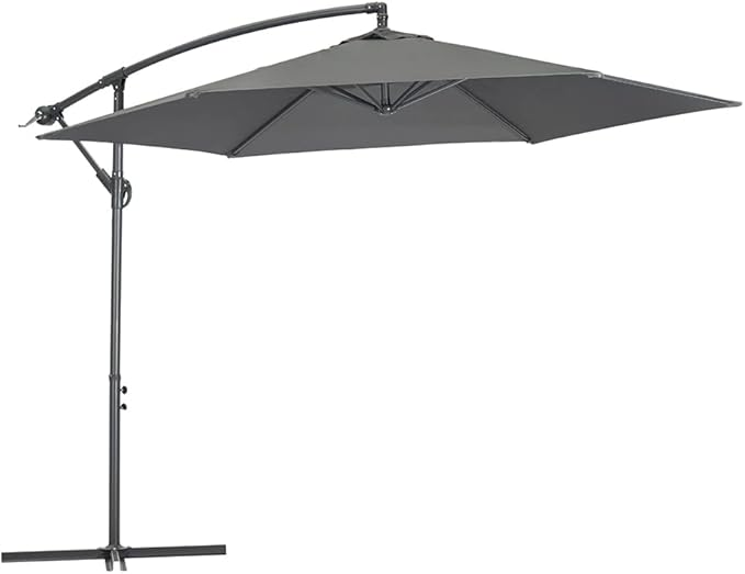 Ombrellone Decentrato Con Palo Laterale 250x250 Cm - Acciaio Inossidabile Per Giardino E Terrazzo - Foto 6