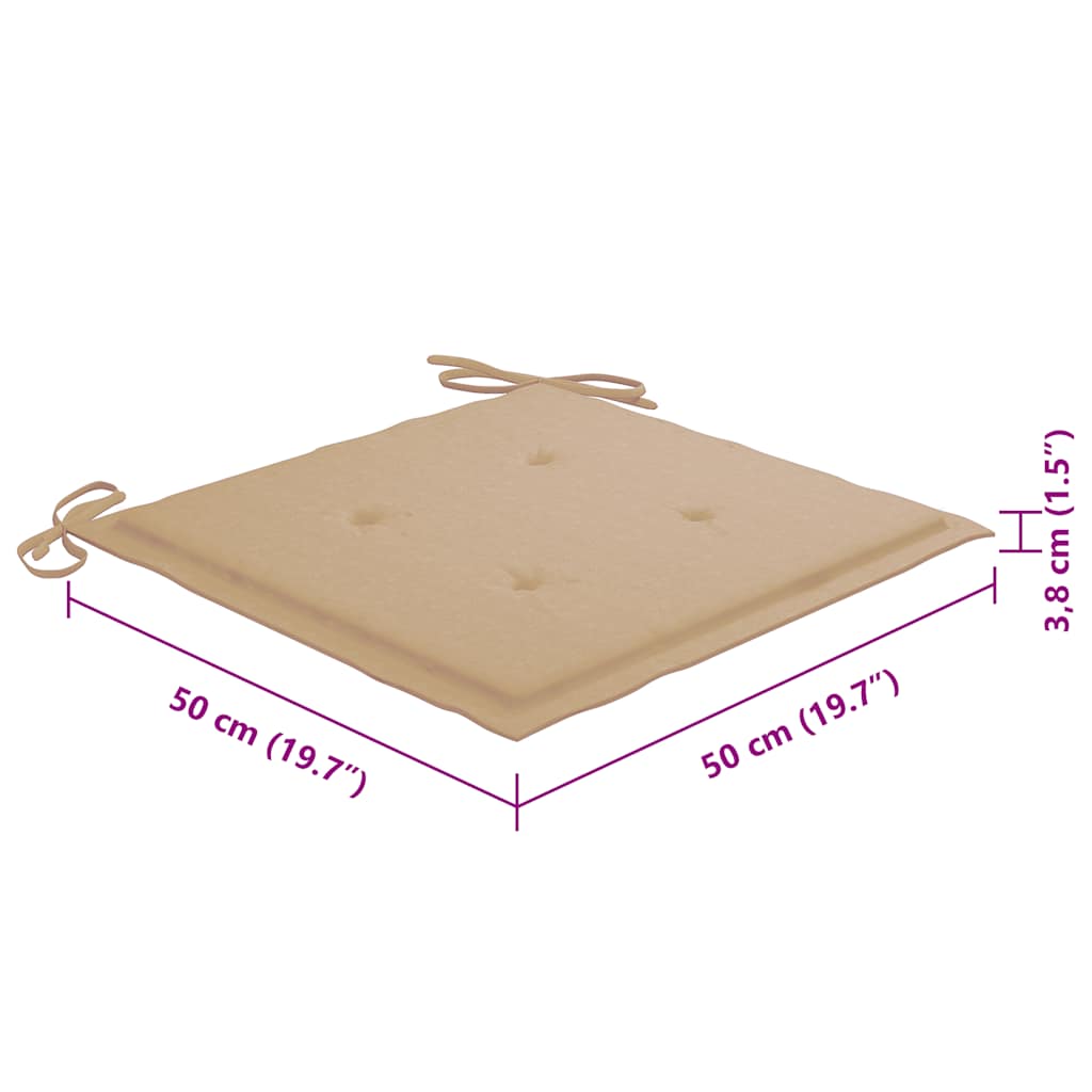 Maison Exclusive - Sedie da Giardino con Cuscini 6 pz in Legno Massello di Acacia - 9