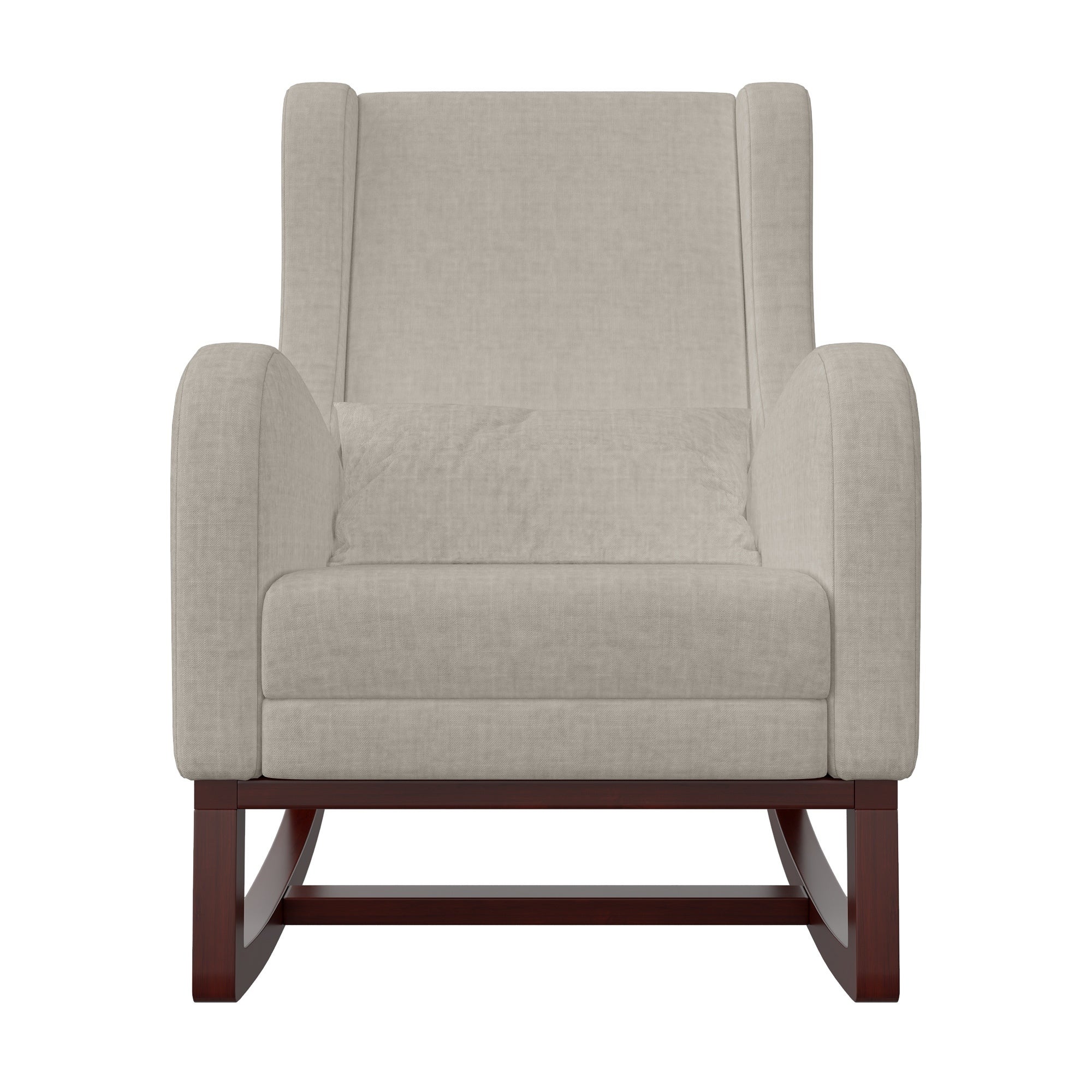 Fauteuil à Bascule avec Repose-Pieds Rétractable - 99x93x70cm - Design Ergonomique et Élégant - Tissu Lin Beige - 9