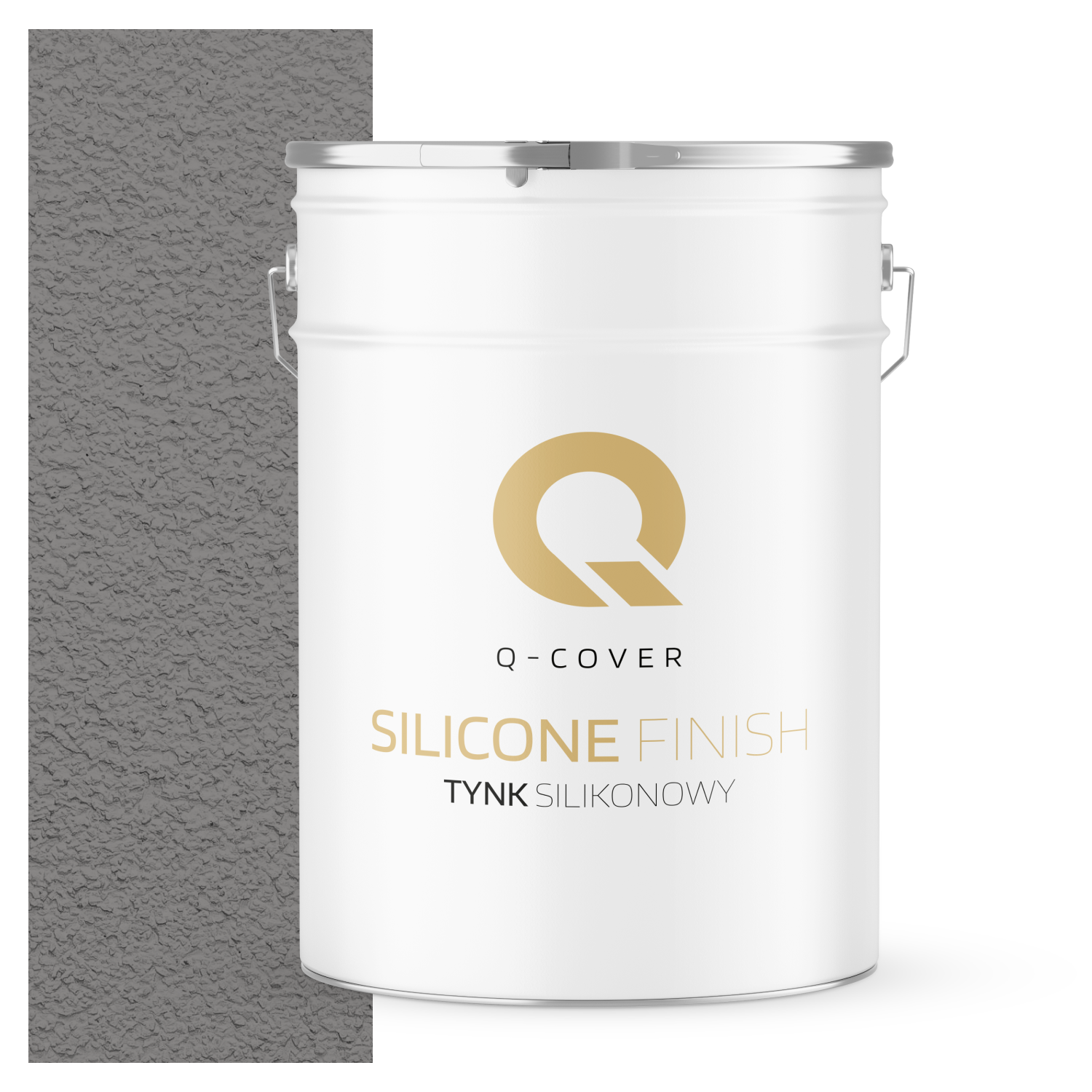 Tynk Silikonowy Elewacyjny Baranek 2.0mm Q-Cover Szary stalowy F265 25KG