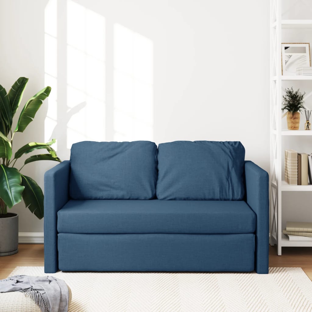 Sofá cama de chão 2 em 1 tecido azul 112x174x55 cm - COMFORTXL | Leroy ...