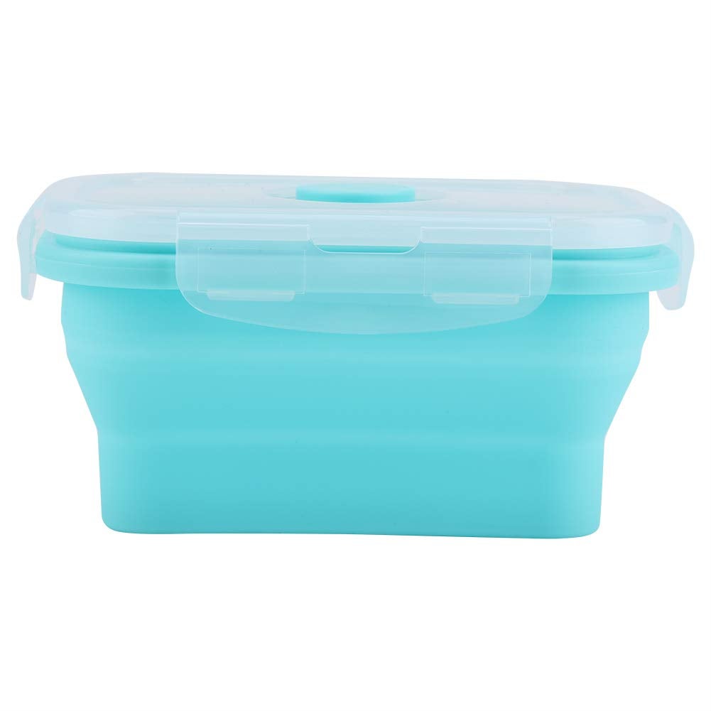 SCANTEE 3 Contenitori Pieghevoli In Silicone Per Alimenti – Adatti Per Microonde E Frigorifero, Colore Verde, 3 Dimensioni