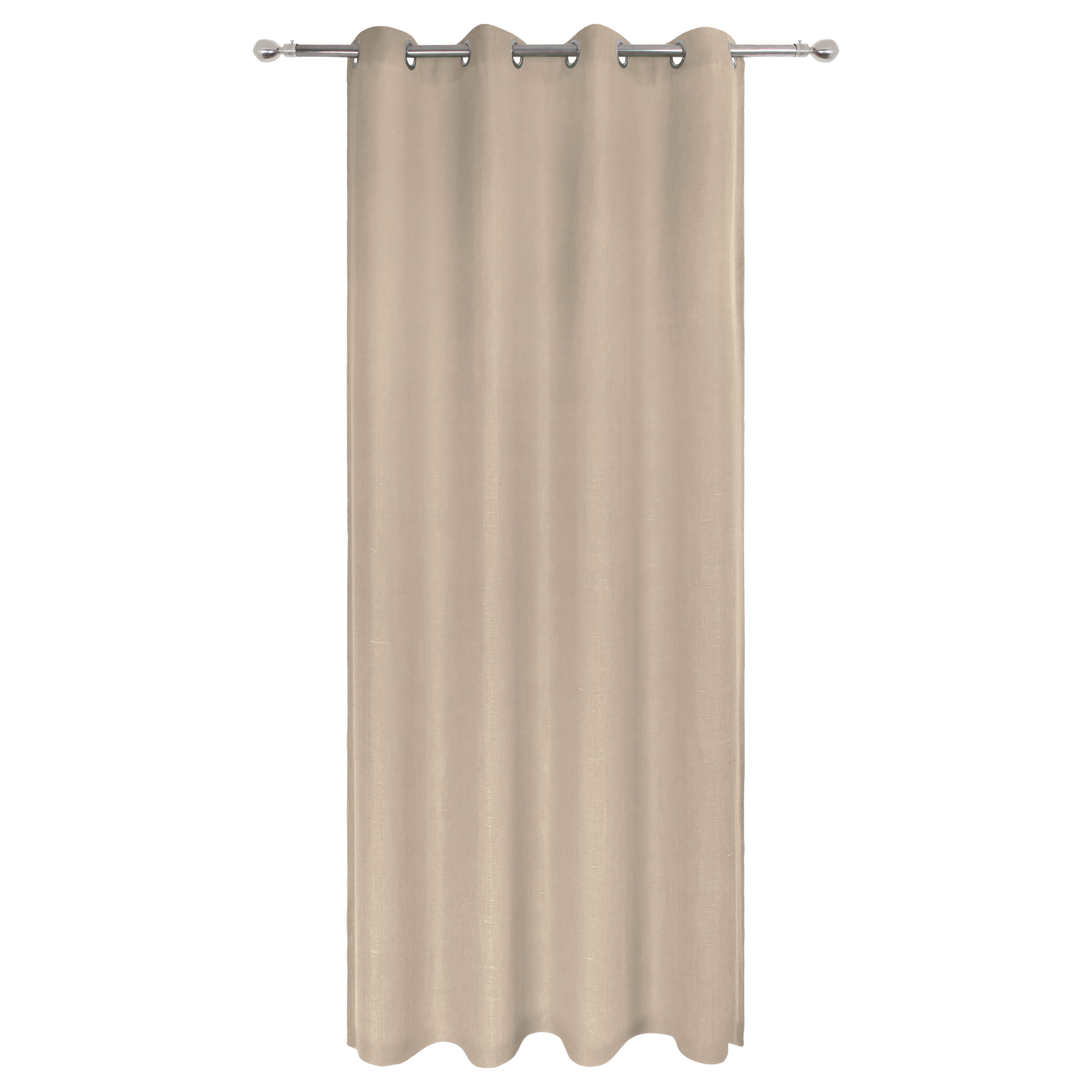 Zasłona filtrująca LENAYA - dł. 140 x wys. 280 cm - Len - Beż