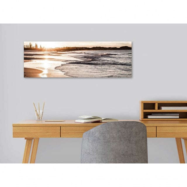 Tableau toile XXL en kit Mer Calme 90 x 30 cm - Toile textile sans PCV - Tableau grand format fabriqué en France par Scenolia