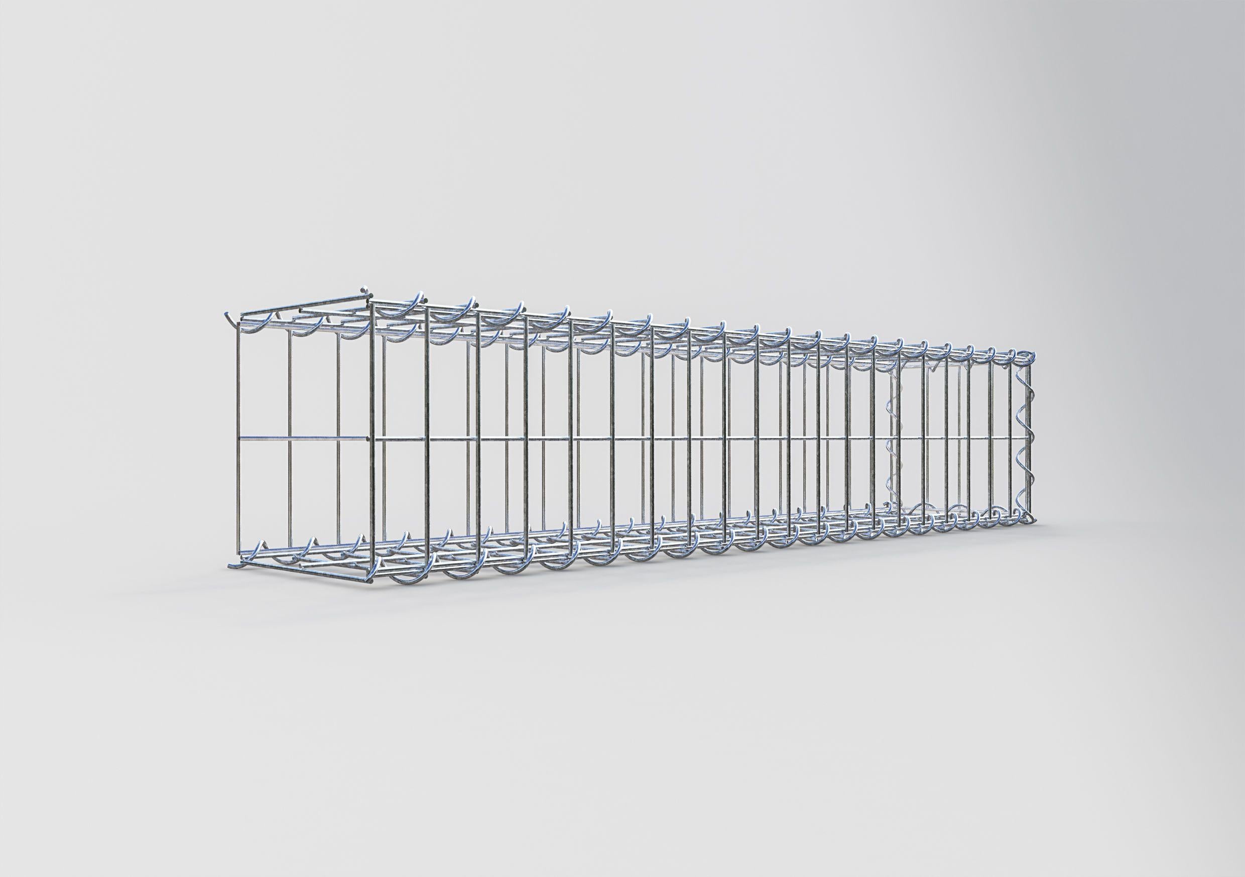 Gavión para alargar en acero galvanizado 100x20x20cm (LxAxP), malla 5 x 10cm, Espiral, sin rejilla frontal - 6