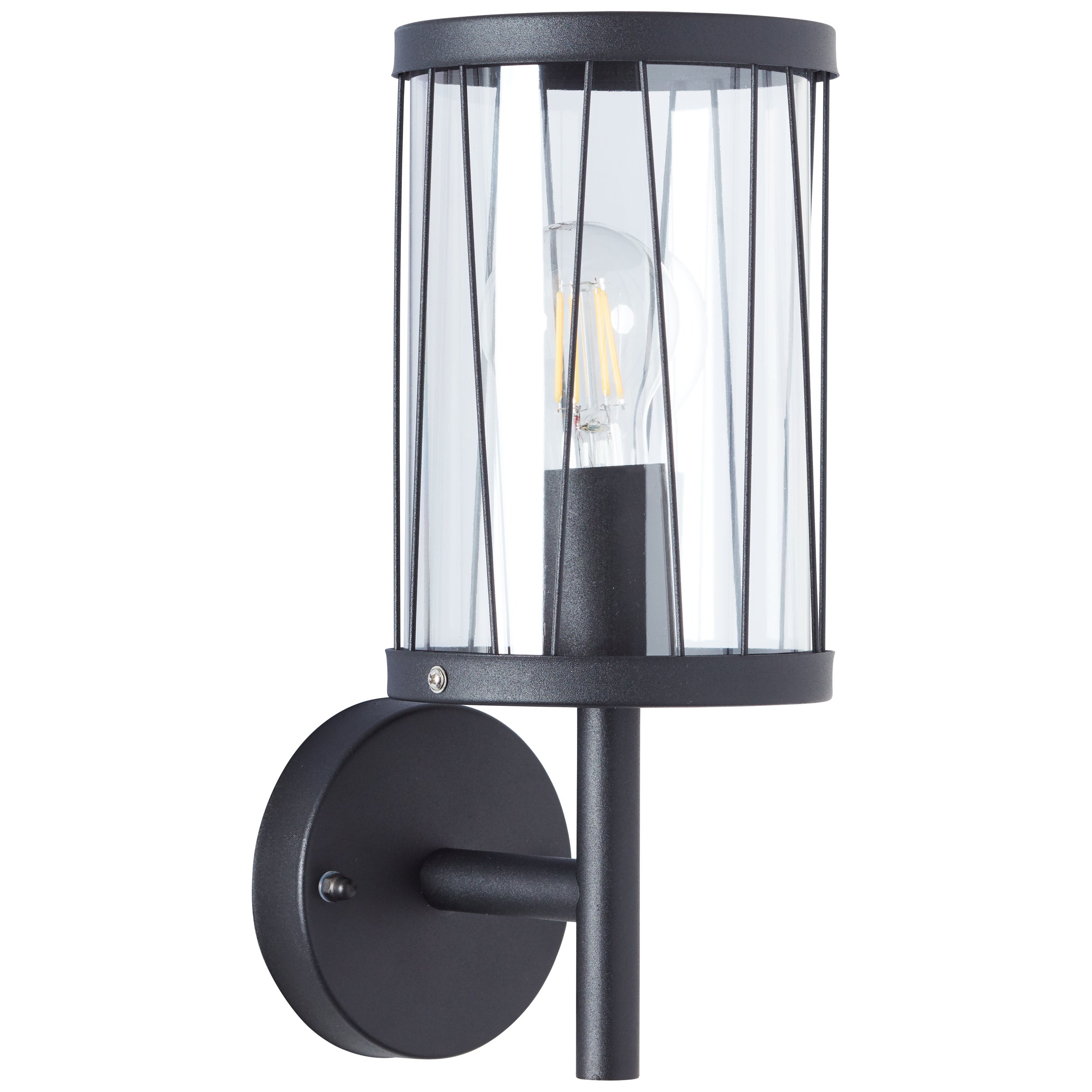 BRILLIANT Busan zawieszenie 48cm czarne / naturalne oświetlenie wnętrza, lampy wiszące | 1x A60, E27, 40W, nadaje się do zwykłych lamp (brak w zestawi - 2