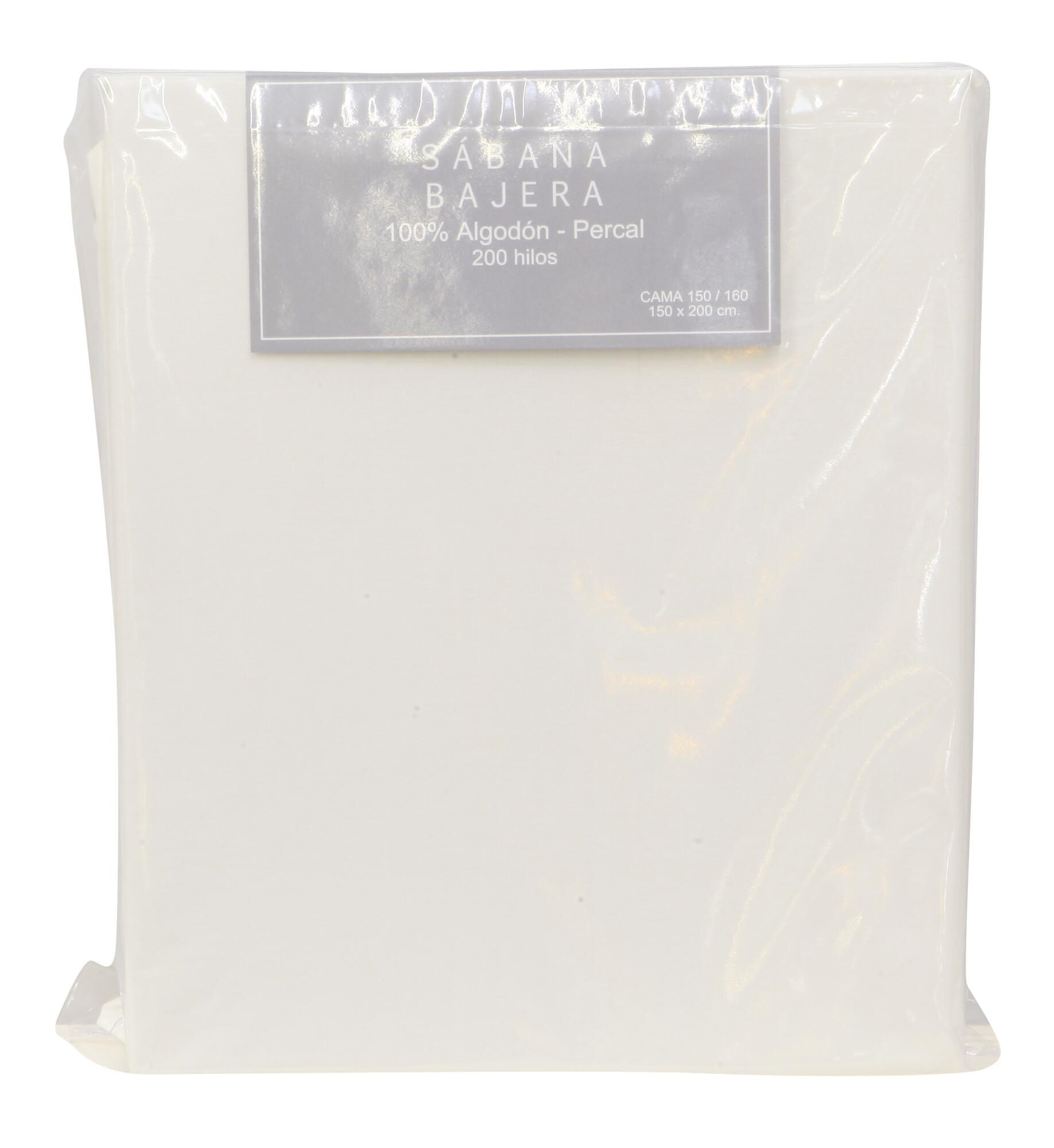 Lençol de cima Vainica percal 200 fios branco para cama de 150 cm - 5