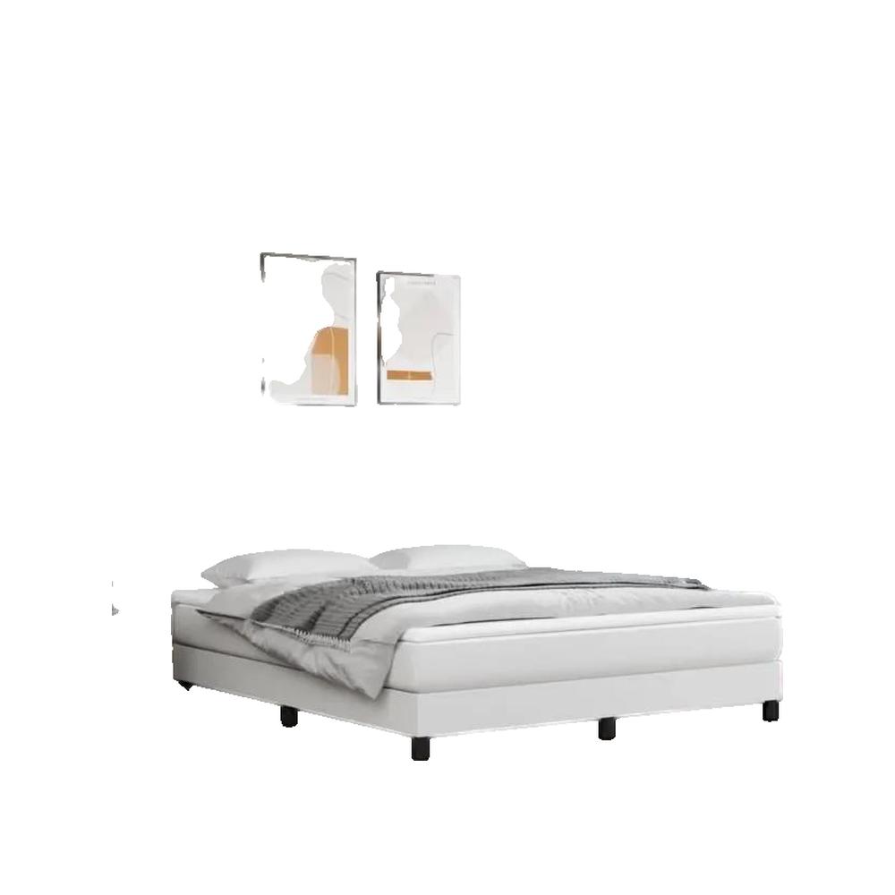Materac kieszeniowy vidaXL Biały 160x200 cm Komfort twardy