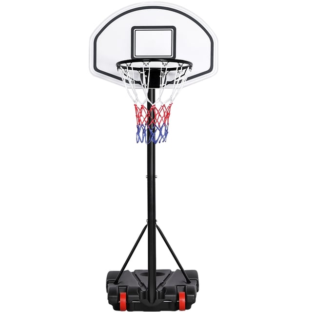 Panier De Basket Sur Pied – Hauteur Réglable Jusqu'à 3,05m – Avec Roulettes – 97x65x360cm