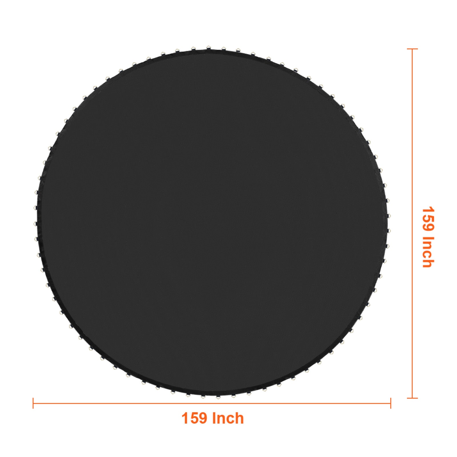 Tapis De Trampoline SONGMICS Ø263cm - Noir - 64 Anneaux Acier - Pour Trampoline 305cm