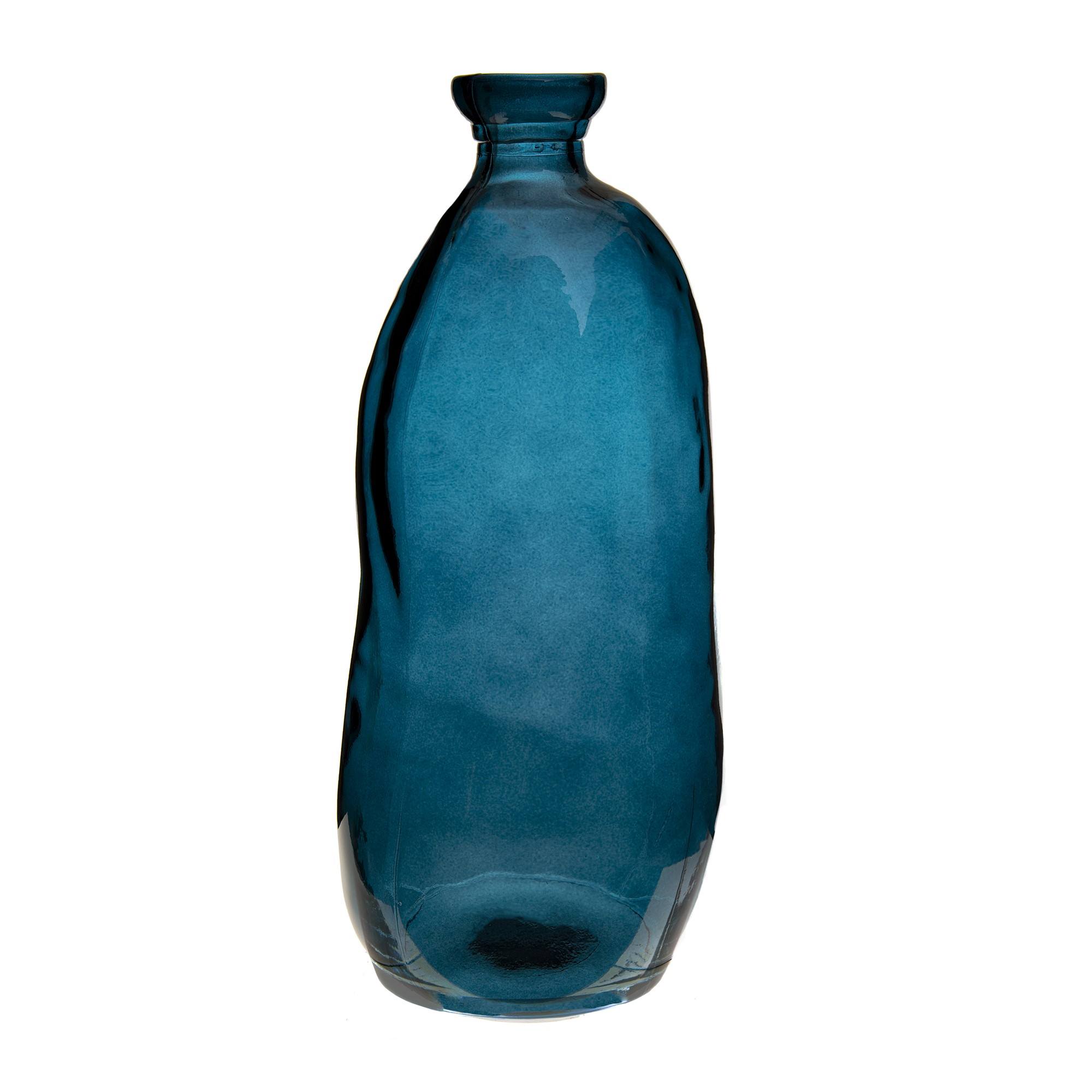 Tumia LAC Bicchierino Per Tequila Fatto A Mano In Vetro Riciclato, Bordo Blu, 60 Ml, Lavabile In Lavastoviglie