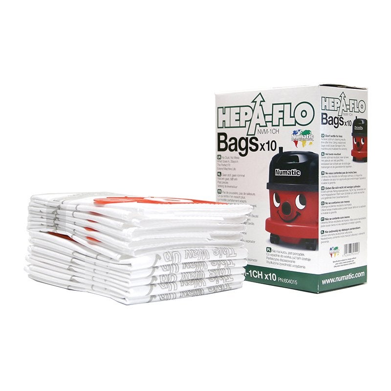 Lot De 5 Sacs D'aspirateur Pour Numatic NVM-2BH / 604016 - Microfibre, Neuf - Recharge économique