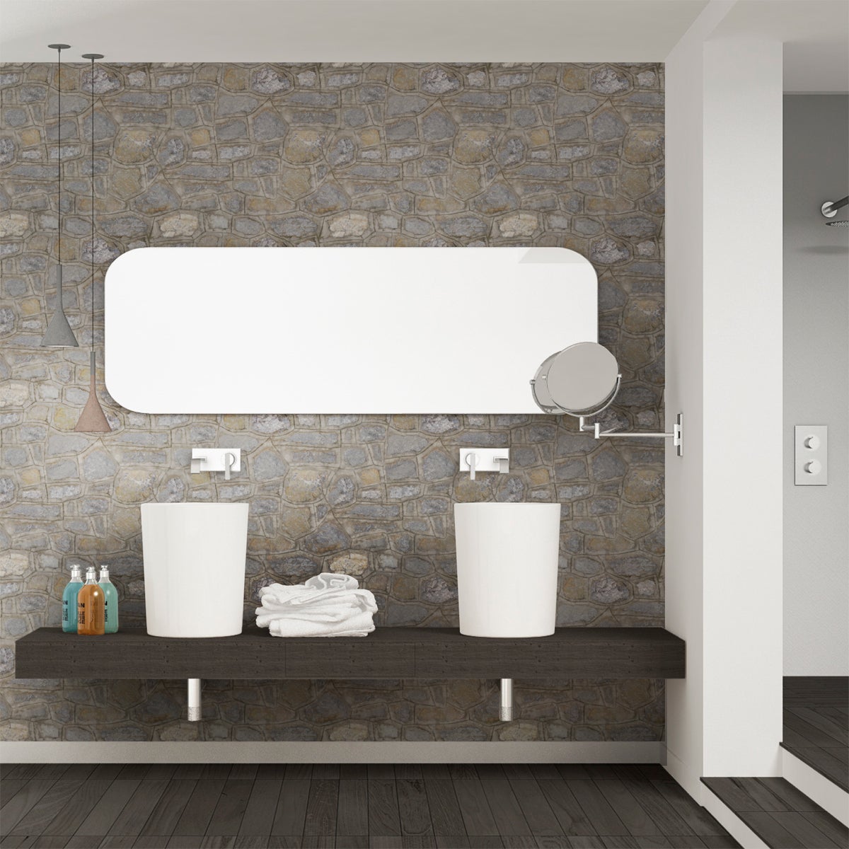 Adesivi materiale Pietre occitanie - Sticker adesivo - adesivi murali - 30x30cm - 3