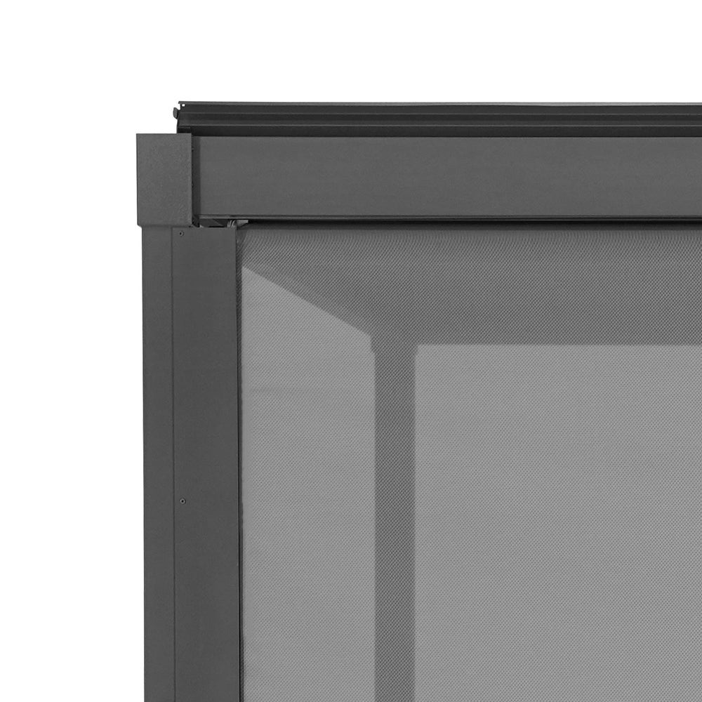 MIRADOR 80/88 3m Cortavientos, Poliéster PVC Antracita para Pérgolas Sólidas y Básicas - 4