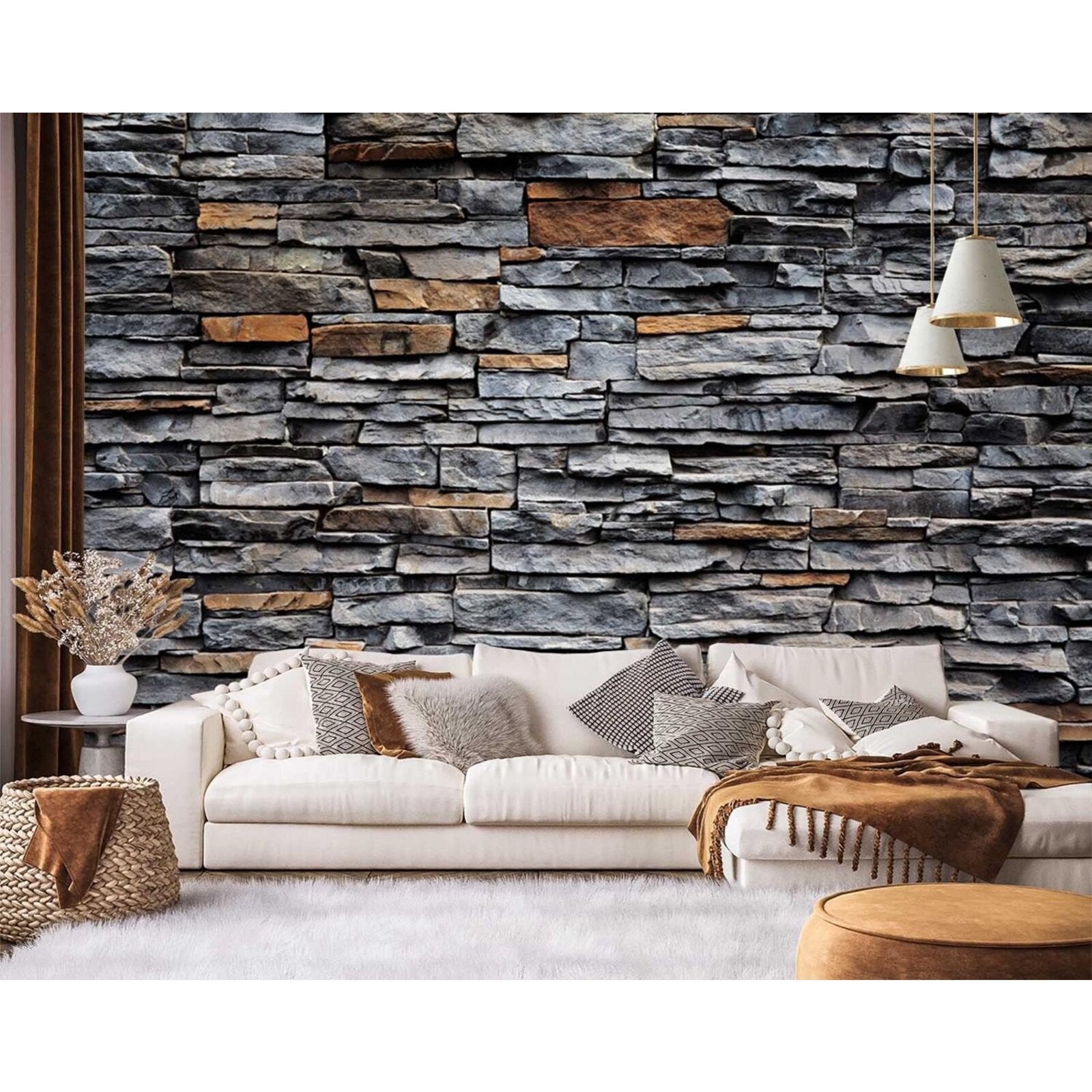 Papier peint mur de grès en pierre - 250 x 175 cm - 2