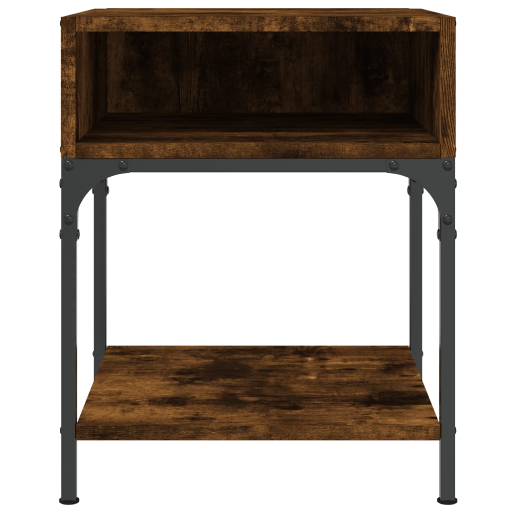 Maison Exclusive - Table de chevet chêne fumé 40x41x50 cm bois d'ingénierie - 4