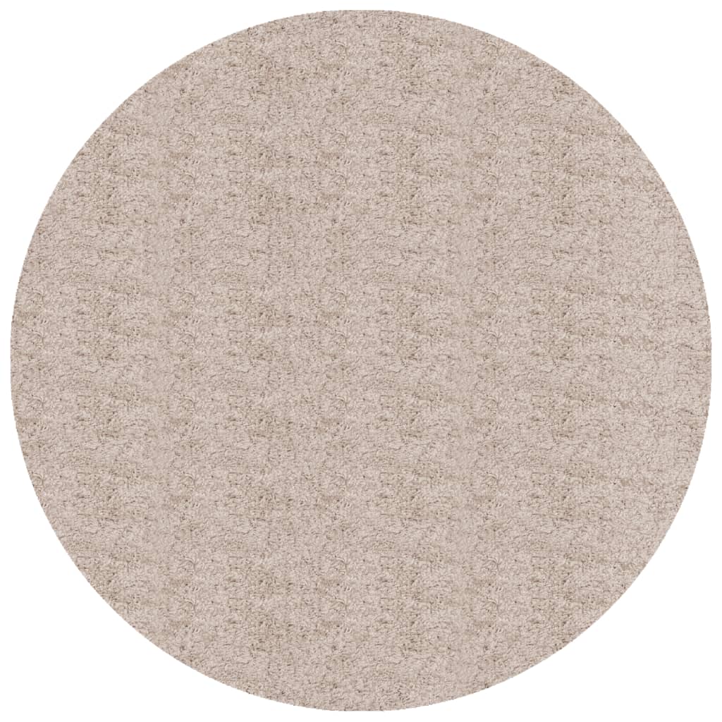 Alfombra de salón | alfombra peluda de pelo largo moderna pamplona beige ø 80 cm cfw66164