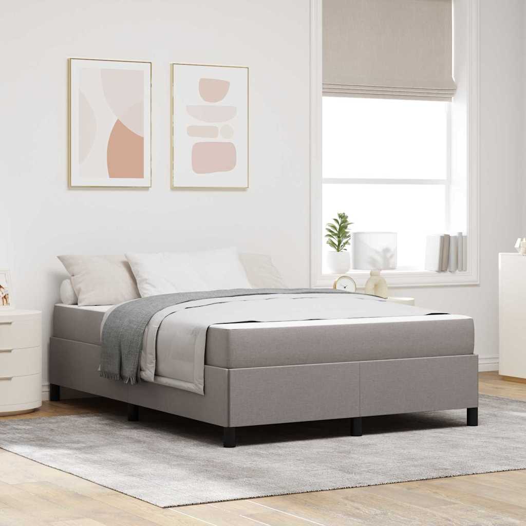 At Home Box Spring Cama tipo Box Spring Taupé 140 x 200 cm tela | Leroy Merlin